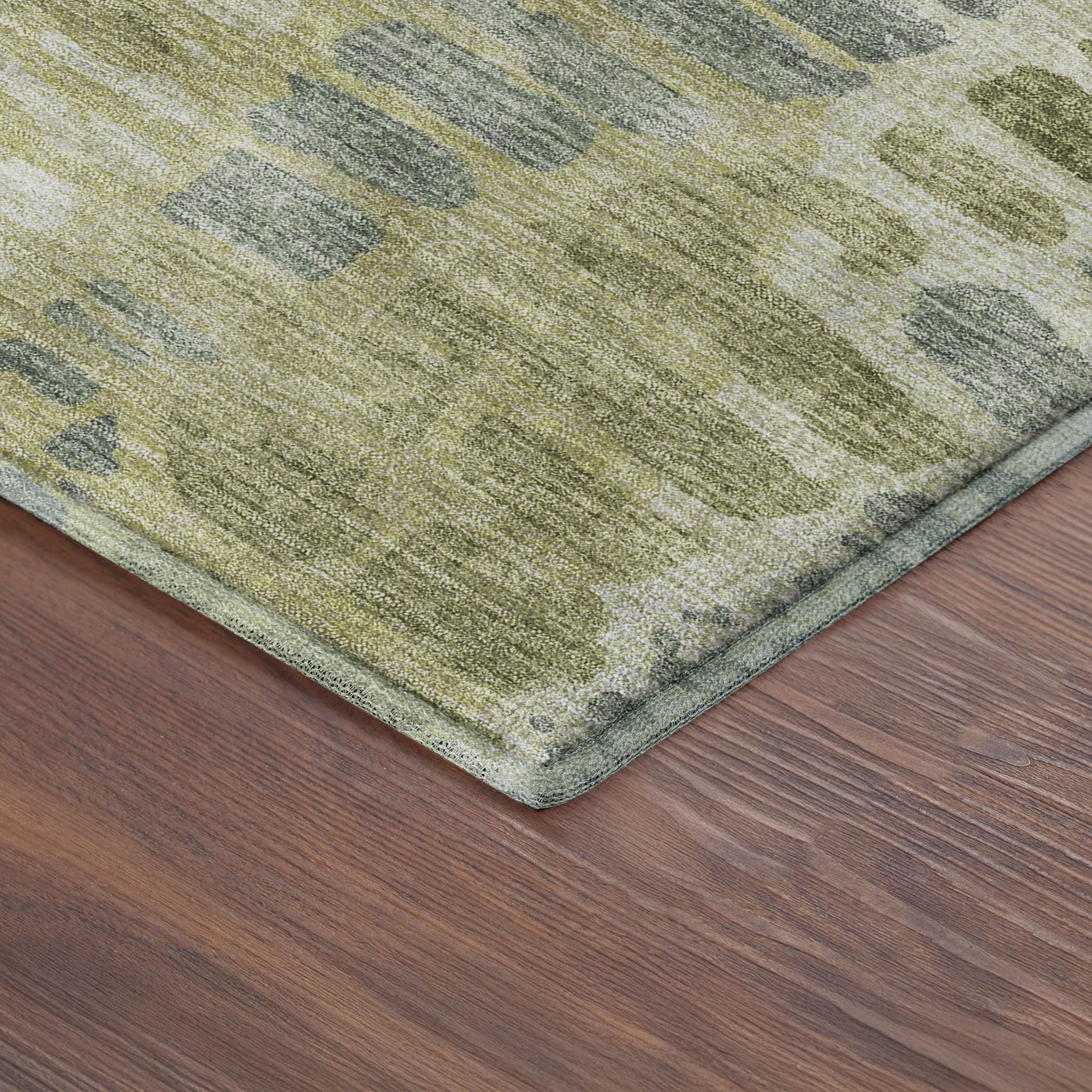 Montevideo Machine Washable Transitional Aloe Green Rug 1'8" x 2'6" #shape_Rectangle