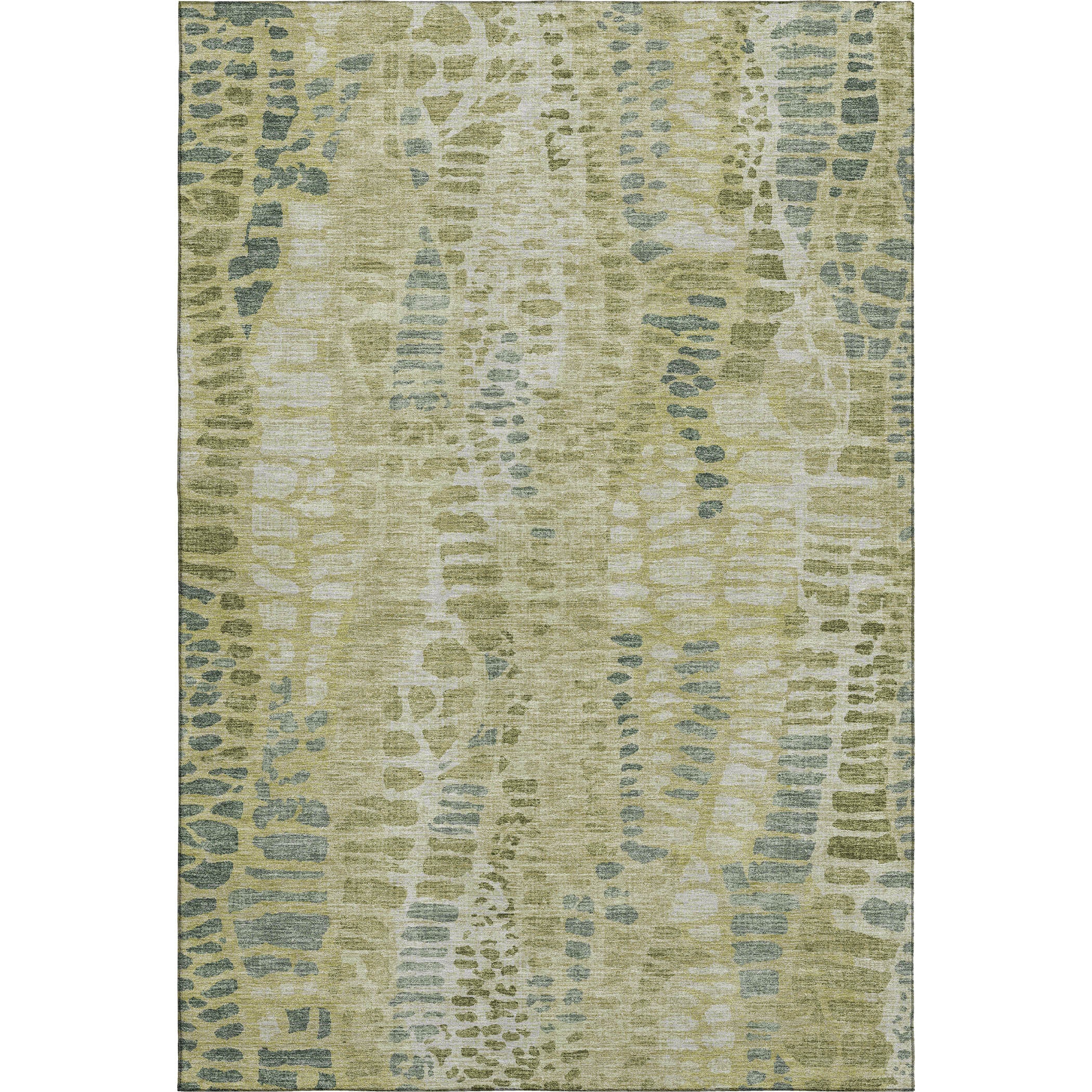 Montevideo Machine Washable Transitional Aloe Green Rug 3' x 5' #shape_Rectangle