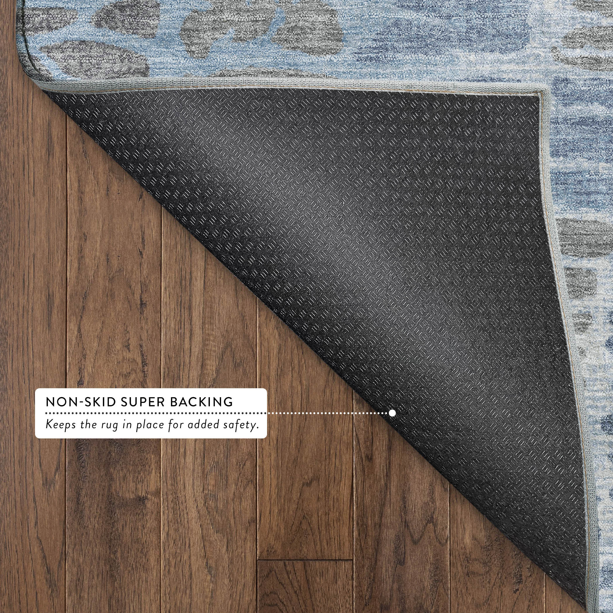 Montevideo Machine Washable Transitional Denim Blue Rug 1'8" x 2'6" #shape_Rectangle