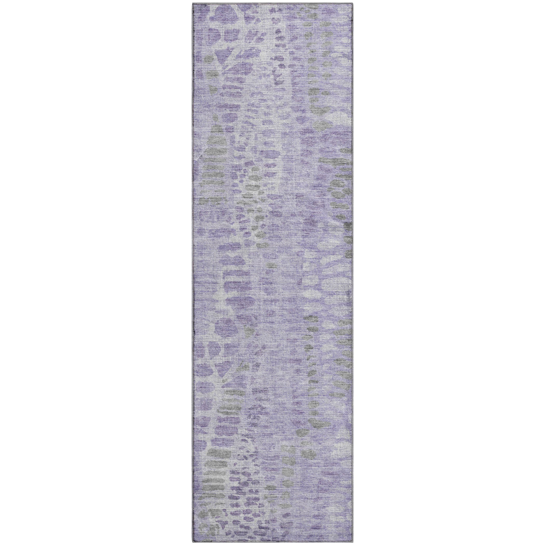 Montevideo Machine Washable Transitional Purple Rug 2'3" x 7'6" #shape_Runner
