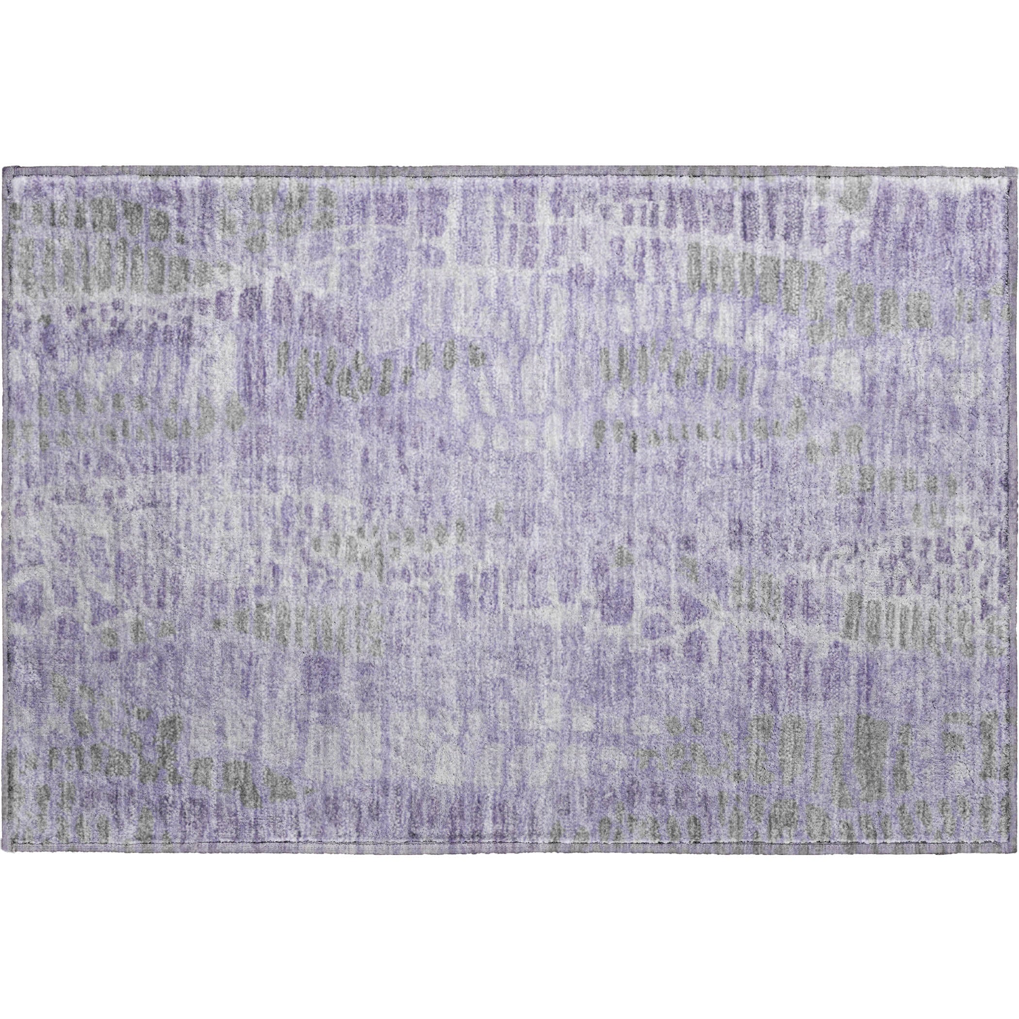 Montevideo Machine Washable Transitional Purple Rug 1'8" x 2'6" #shape_Rectangle