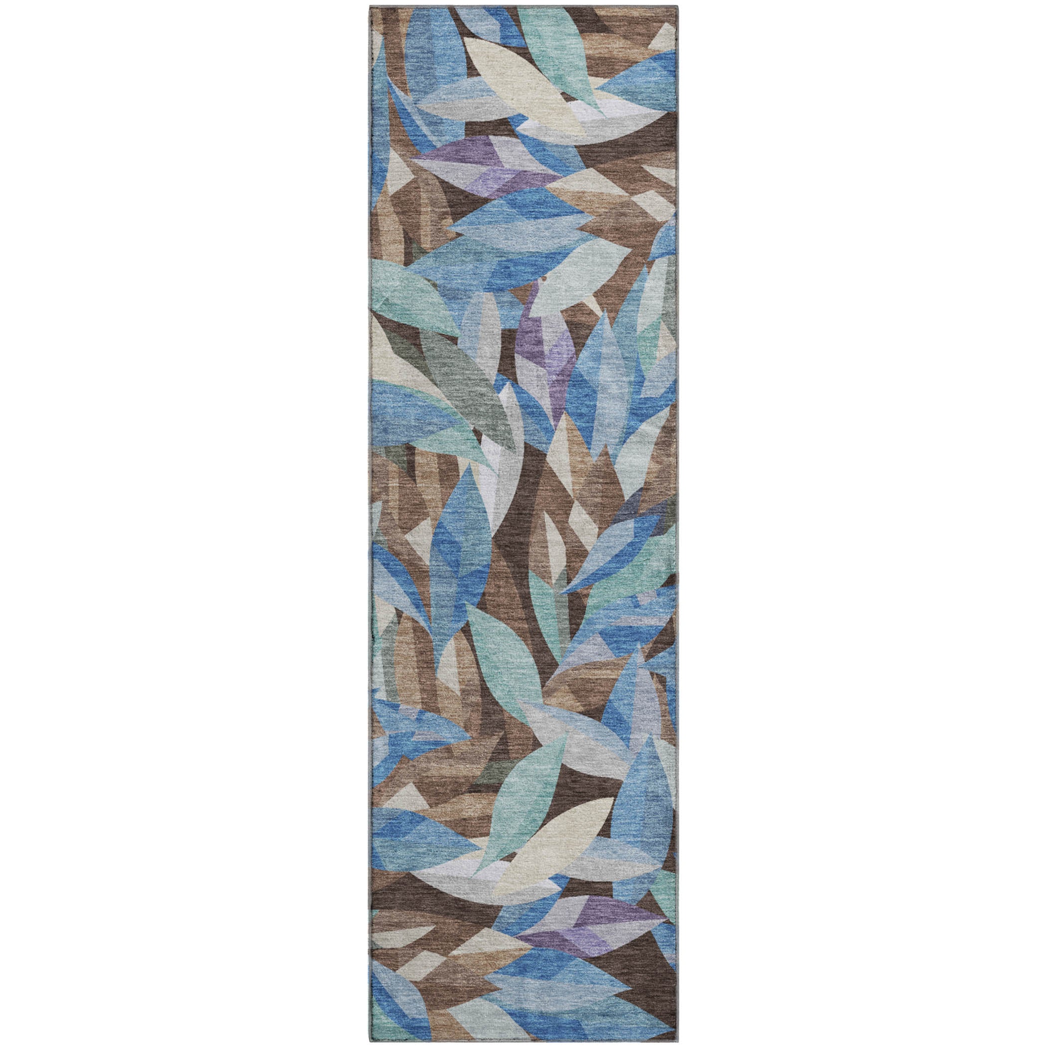 Tallinn Machine Washable Transitional Brown Rug 2'3" x 7'6" #shape_Runner