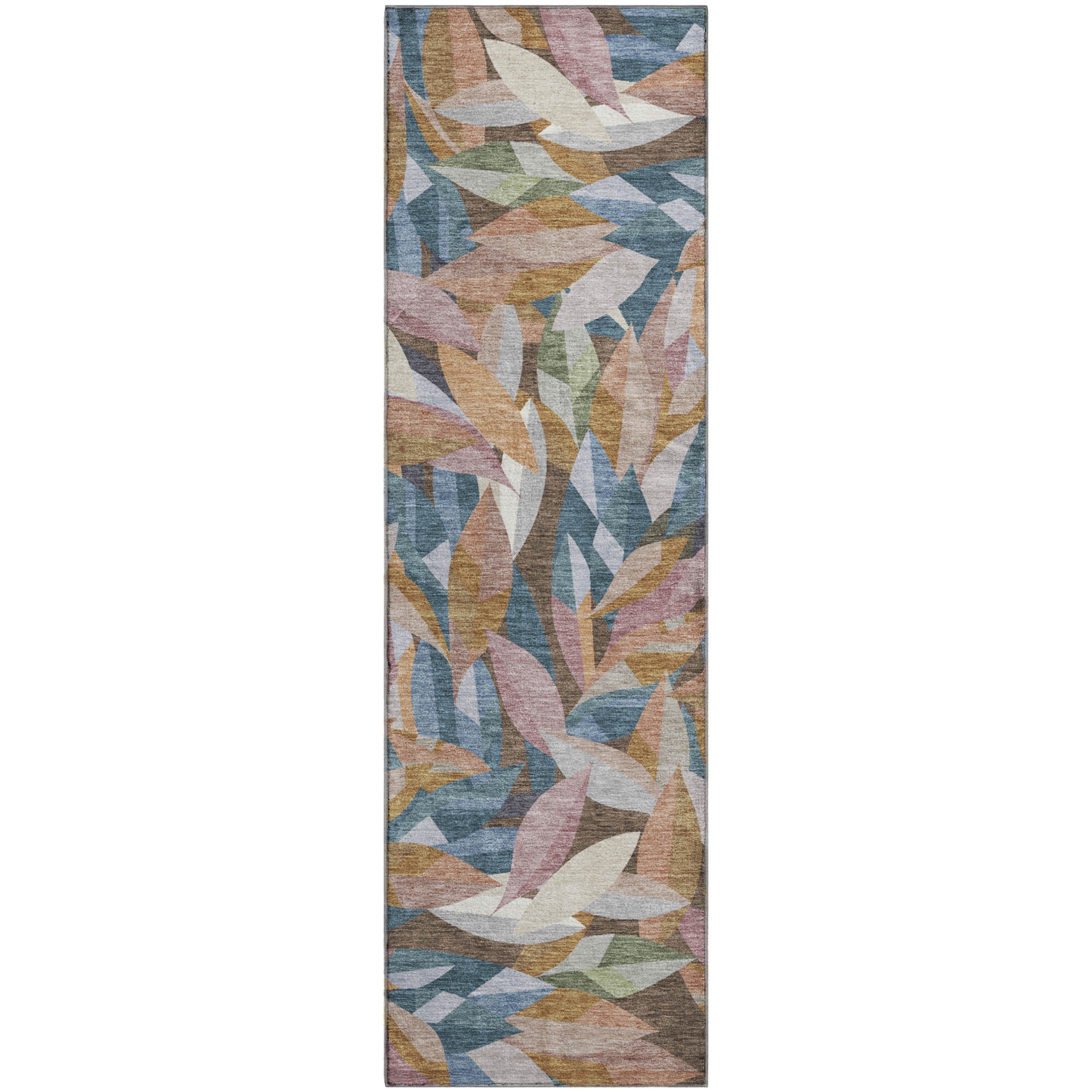 Tallinn Machine Washable Transitional Copper Orange Rug 2'3" x 7'6" #shape_Runner