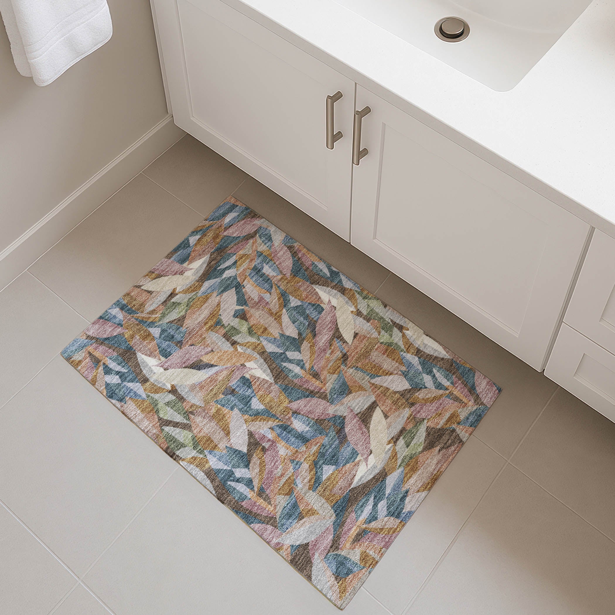 Tallinn Machine Washable Transitional Copper Orange Rug 1'8" x 2'6" #shape_Rectangle