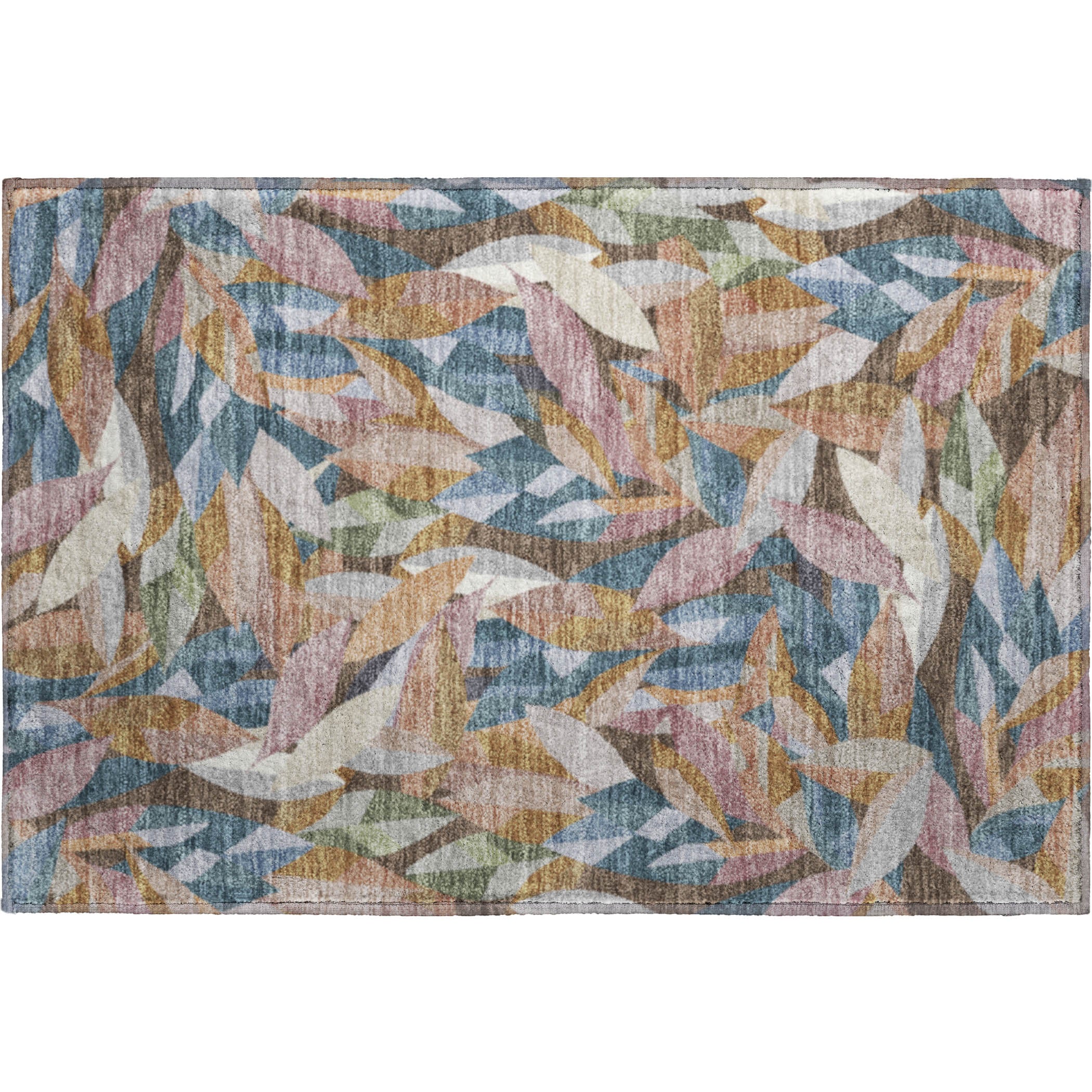 Tallinn Machine Washable Transitional Copper Orange Rug 1'8" x 2'6" #shape_Rectangle
