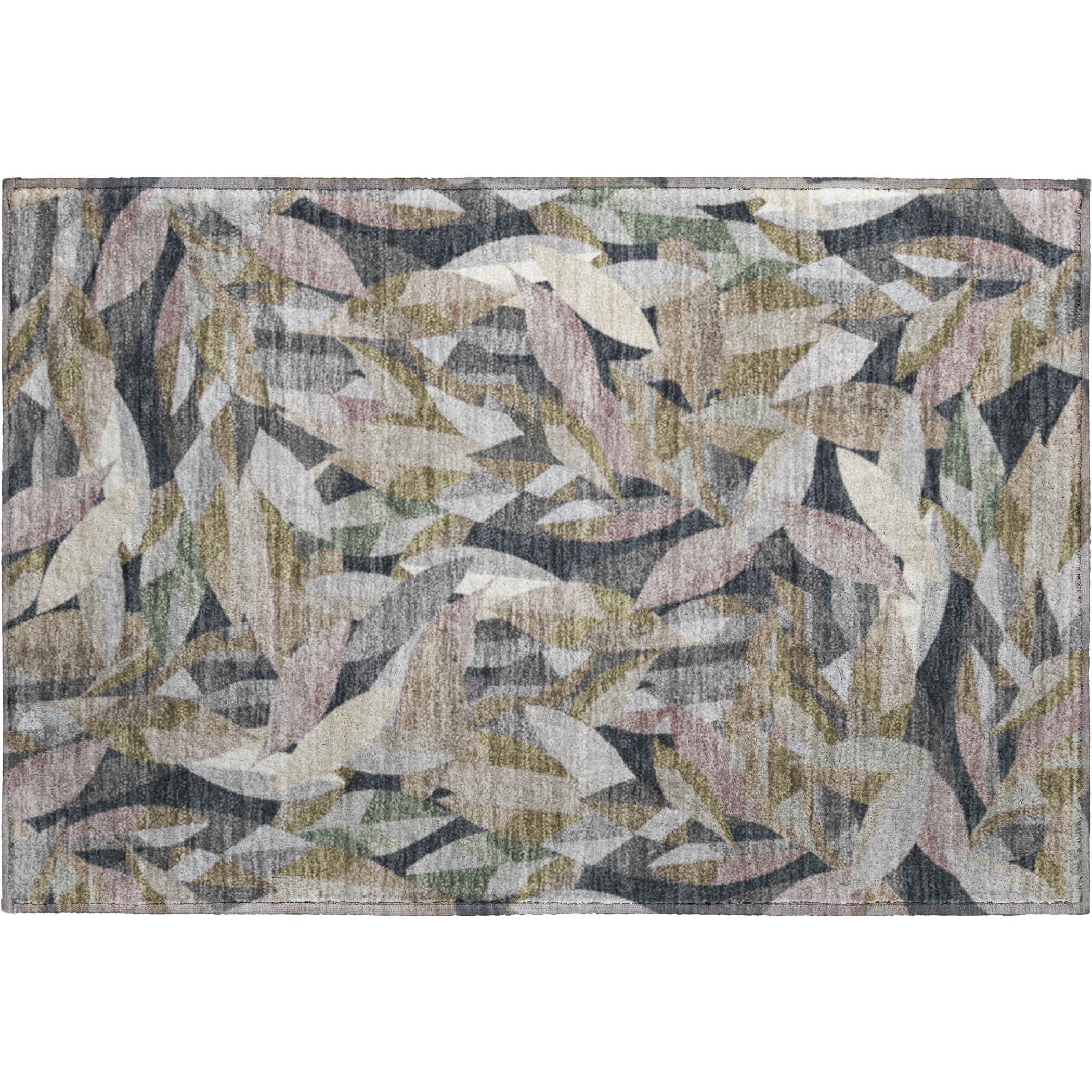 Tallinn Machine Washable Transitional Khaki Brown Rug 1'8" x 2'6" #shape_Rectangle
