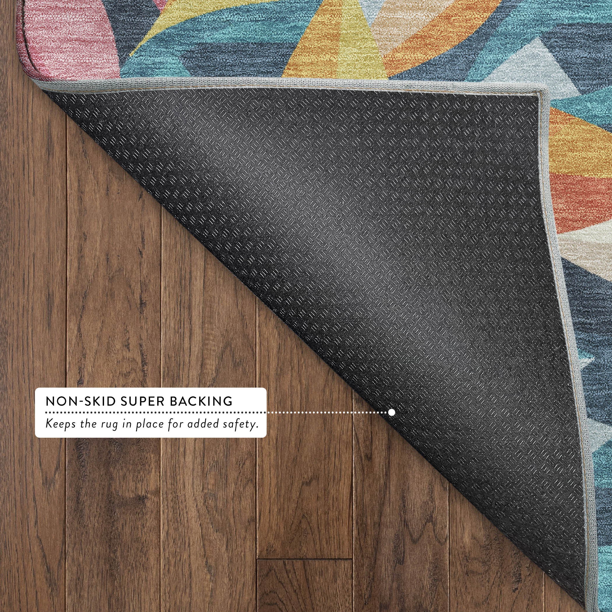 Tallinn Machine Washable Transitional Navy Blue Rug 1'8" x 2'6" #shape_Rectangle
