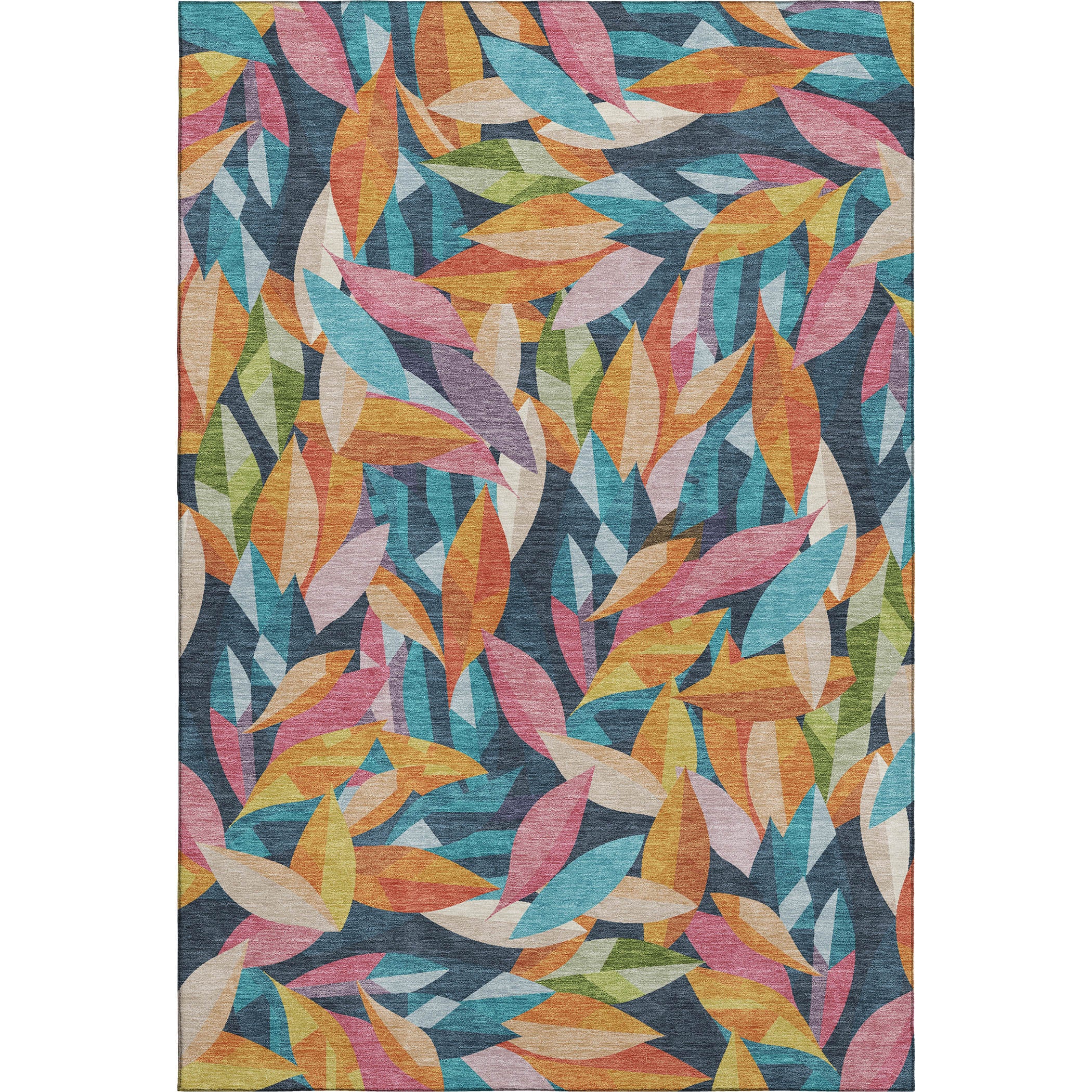 Tallinn Machine Washable Transitional Navy Blue Rug 3' x 5' #shape_Rectangle
