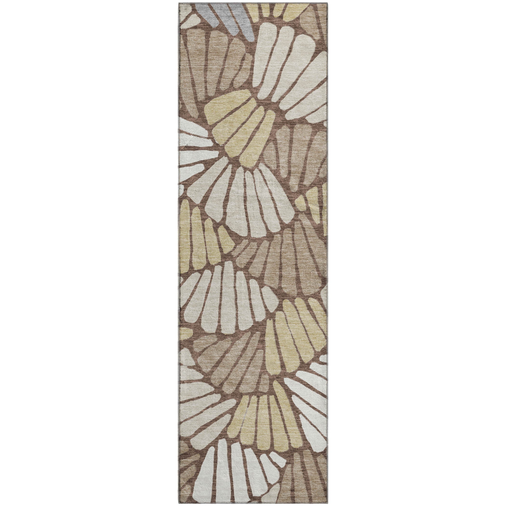 Luang Prabang Machine Washable Transitional Chocolate Brown Rug 2'3" x 7'6" #shape_Runner