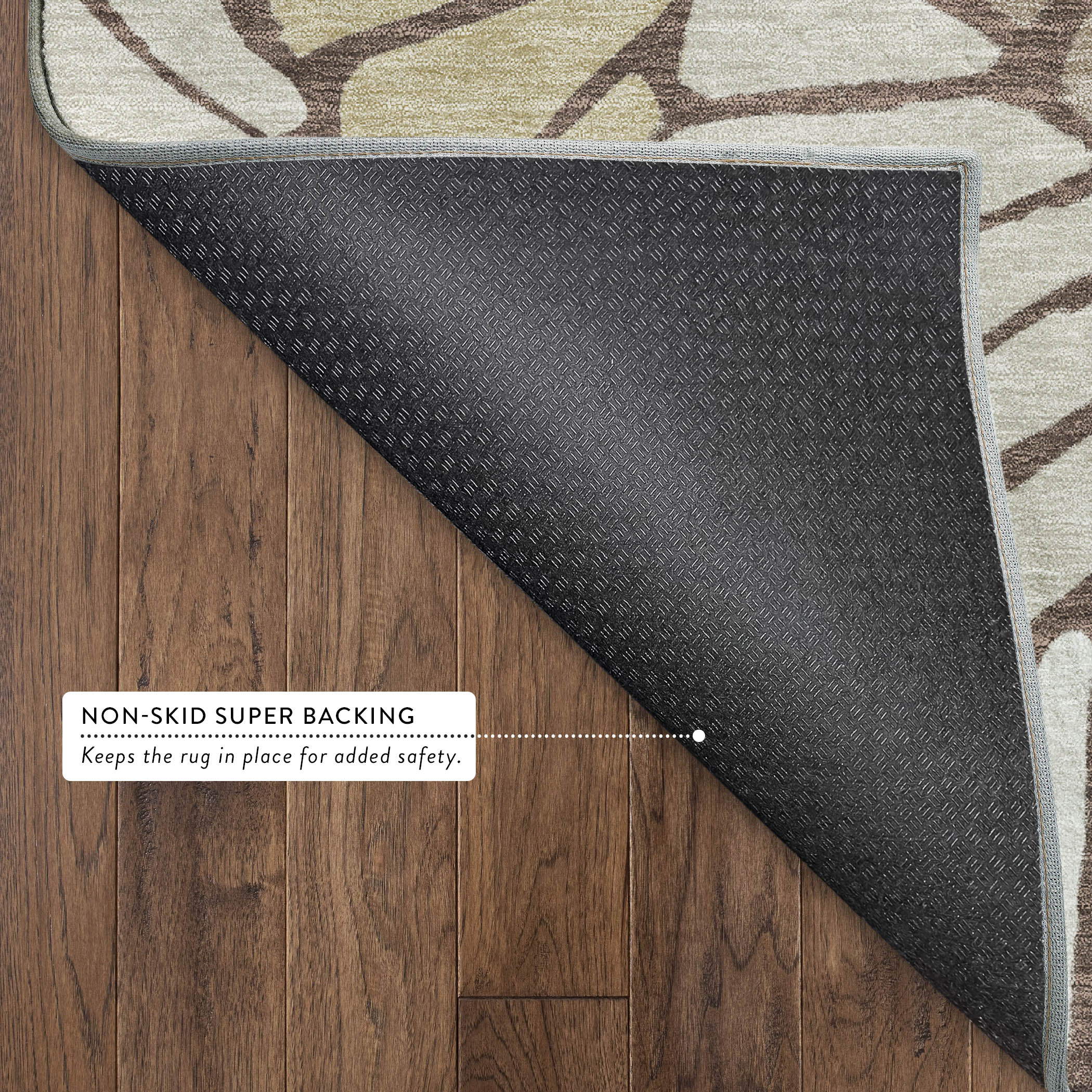 Luang Prabang Machine Washable Transitional Chocolate Brown Rug 1'8" x 2'6" #shape_Rectangle