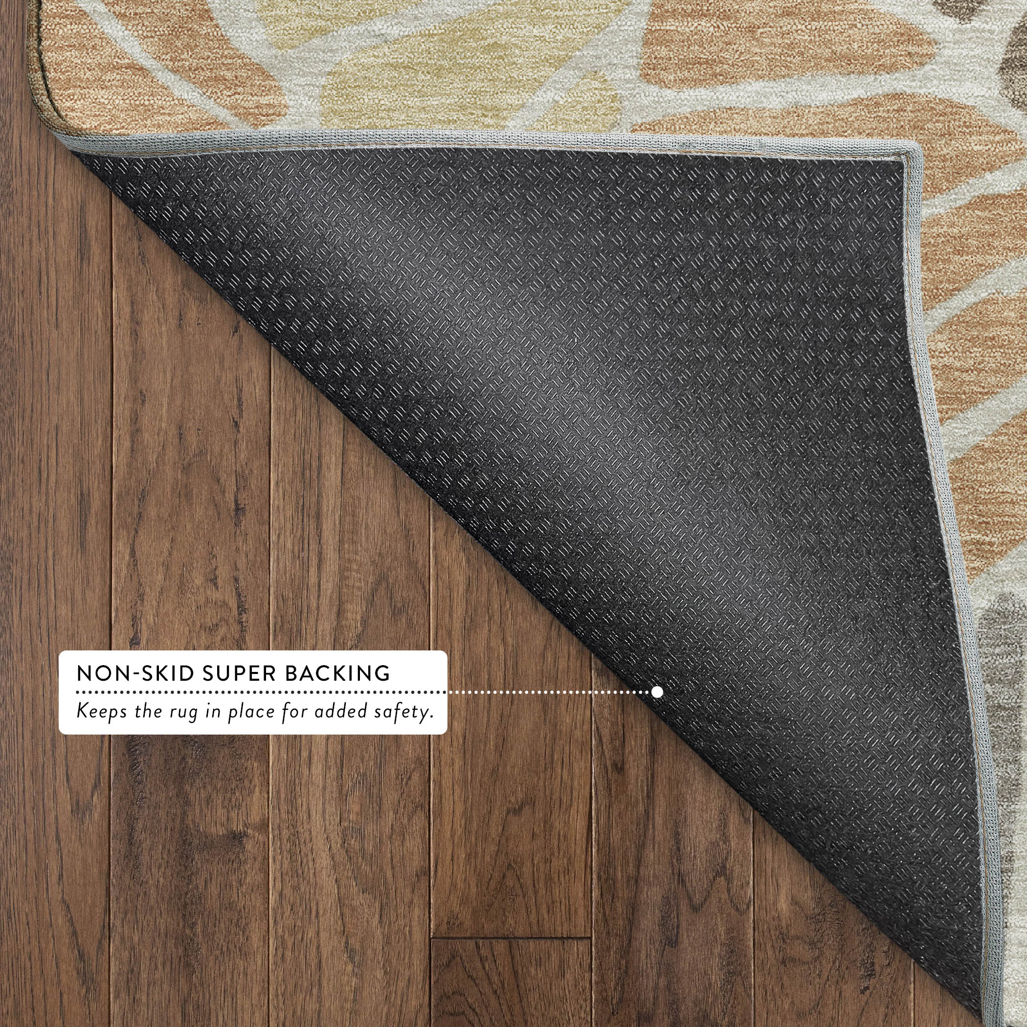 Luang Prabang Machine Washable Traditional Copper Orange Rug 1'8" x 2'6" #shape_Rectangle