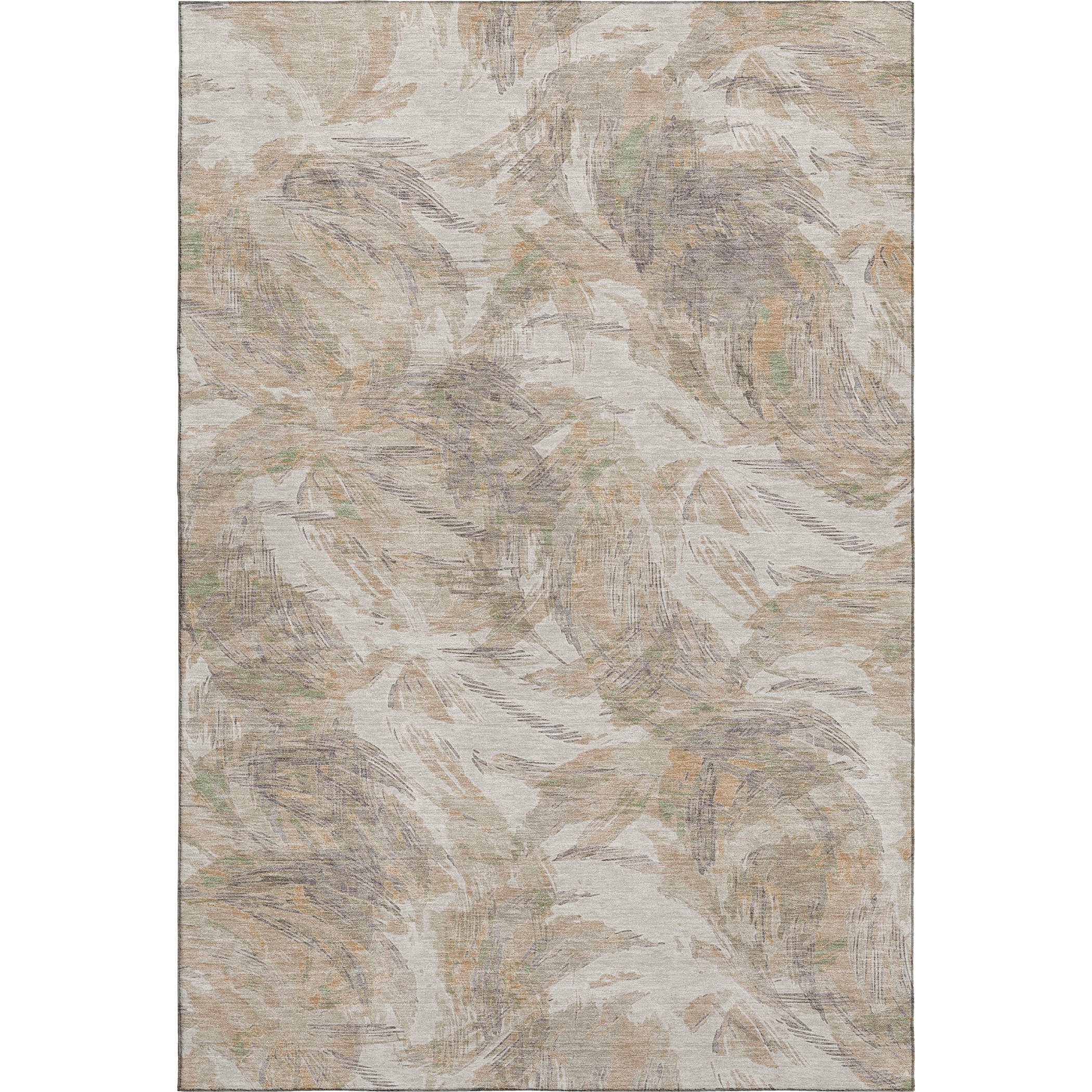 Siena Machine Washable Traditional Khaki Brown Rug 3' x 5' #shape_Rectangle