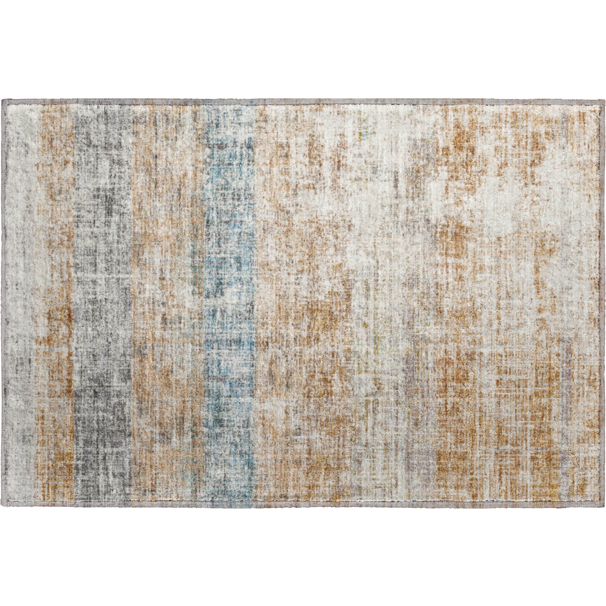 Bruges Machine Washable Traditional Copper Orange Rug 1'8" x 2'6" #shape_Rectangle