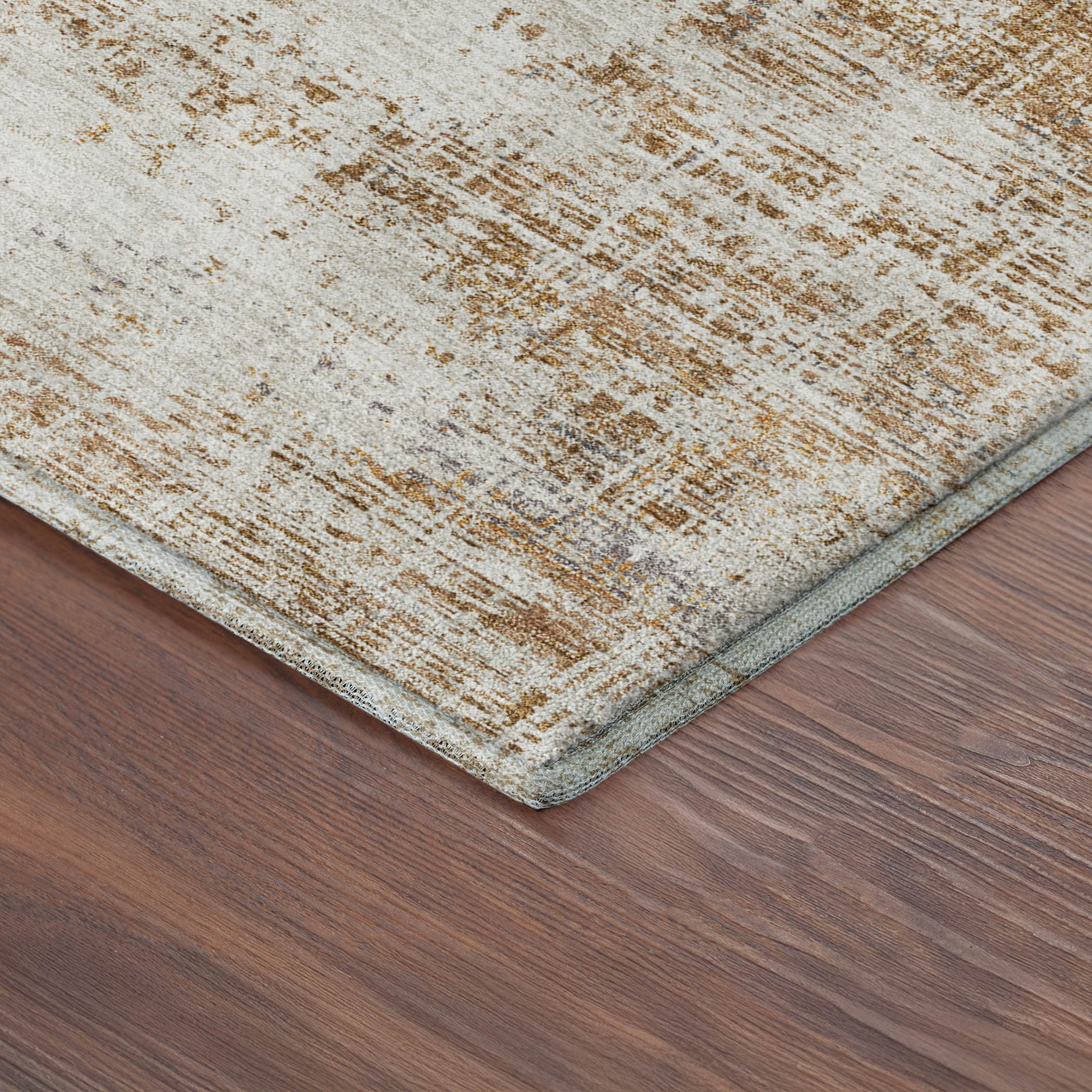 Bruges Machine Washable Traditional Copper Orange Rug 1'8" x 2'6" #shape_Rectangle