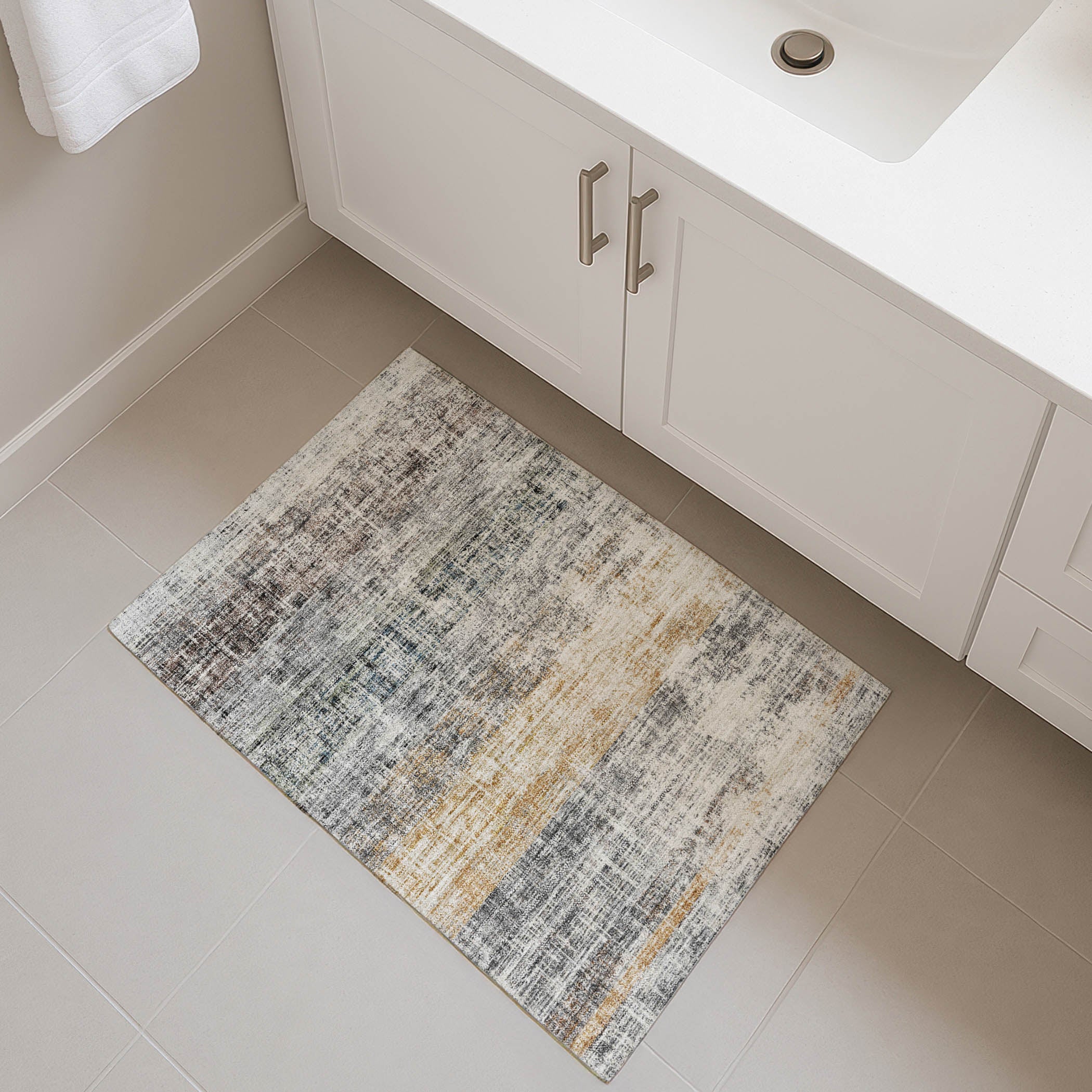 Bruges Machine Washable Traditional Gray Rug 1'8" x 2'6" #shape_Rectangle
