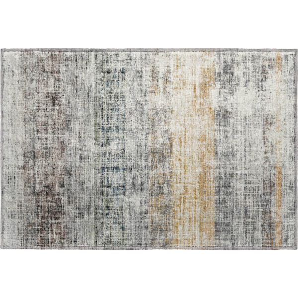 Bruges Machine Washable Traditional Gray Rug 1'8" x 2'6"