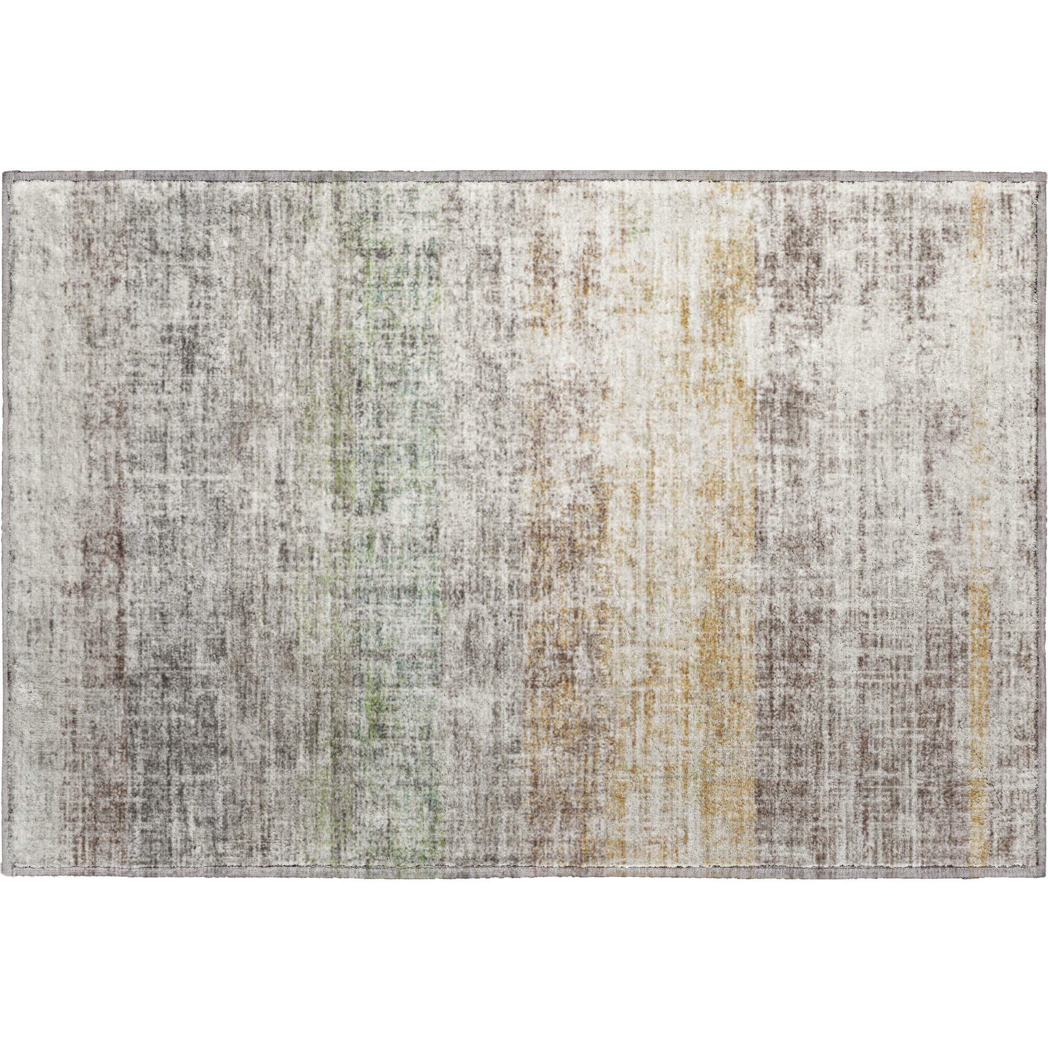 Bruges Machine Washable Traditional Putty Ivory Rug 1'8" x 2'6" #shape_Rectangle