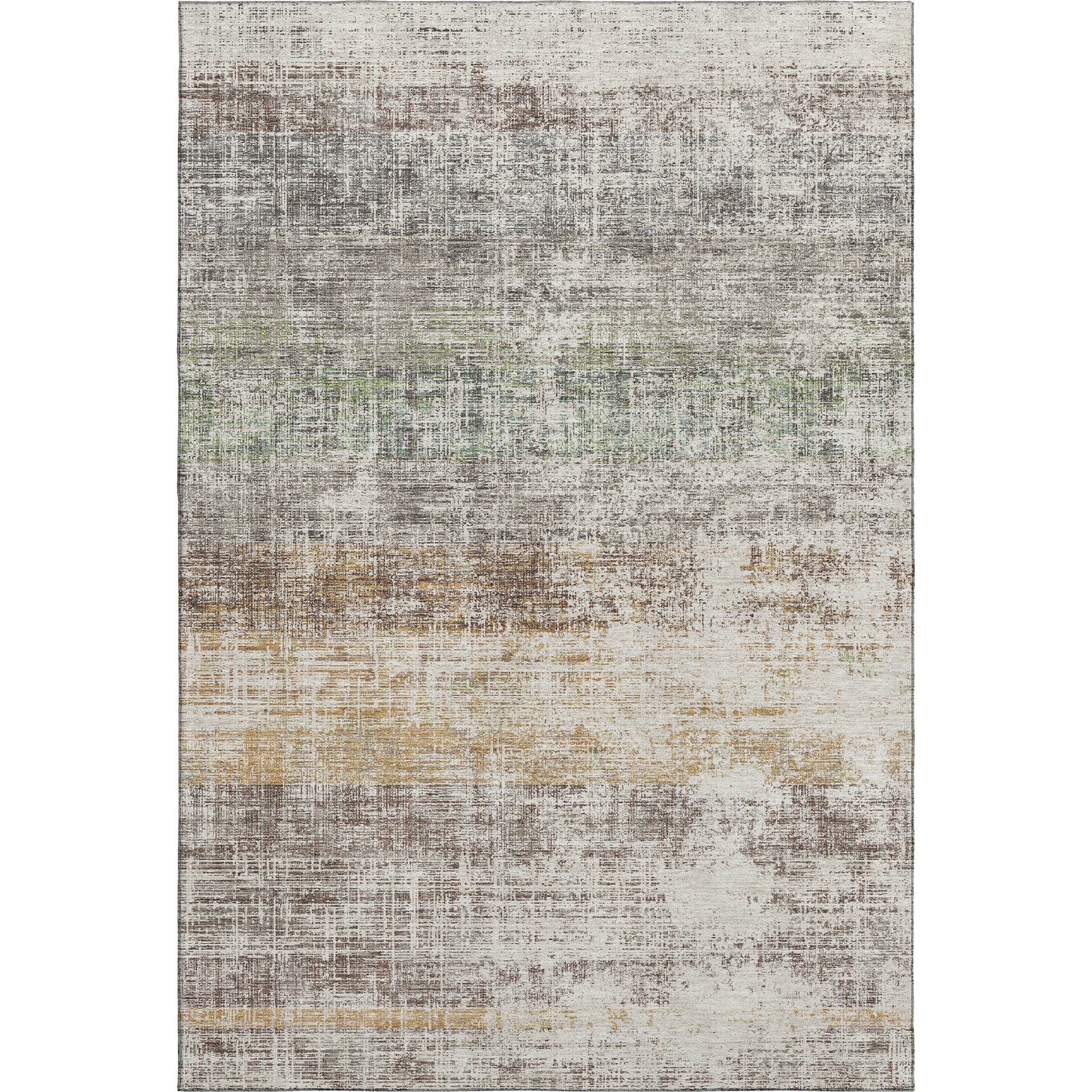 Bruges Machine Washable Traditional Putty Ivory Rug 3' x 5' #shape_Rectangle