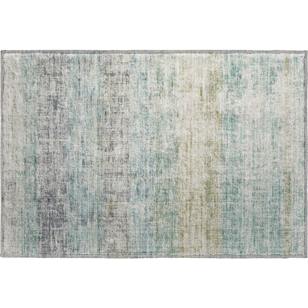 Bruges Machine Washable Traditional Teal Rug 1'8" x 2'6"