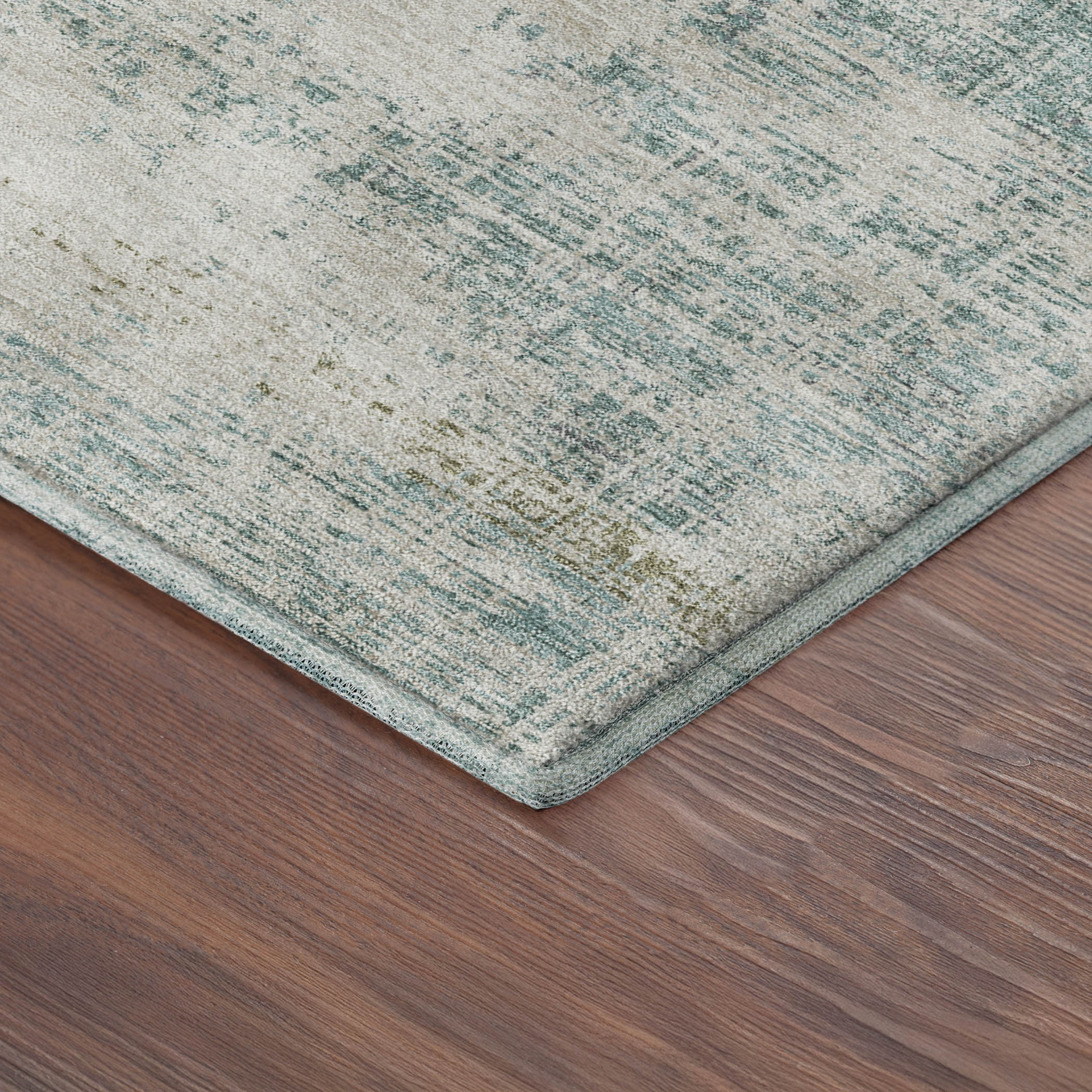Bruges Machine Washable Traditional Teal Rug 1'8" x 2'6" #shape_Rectangle
