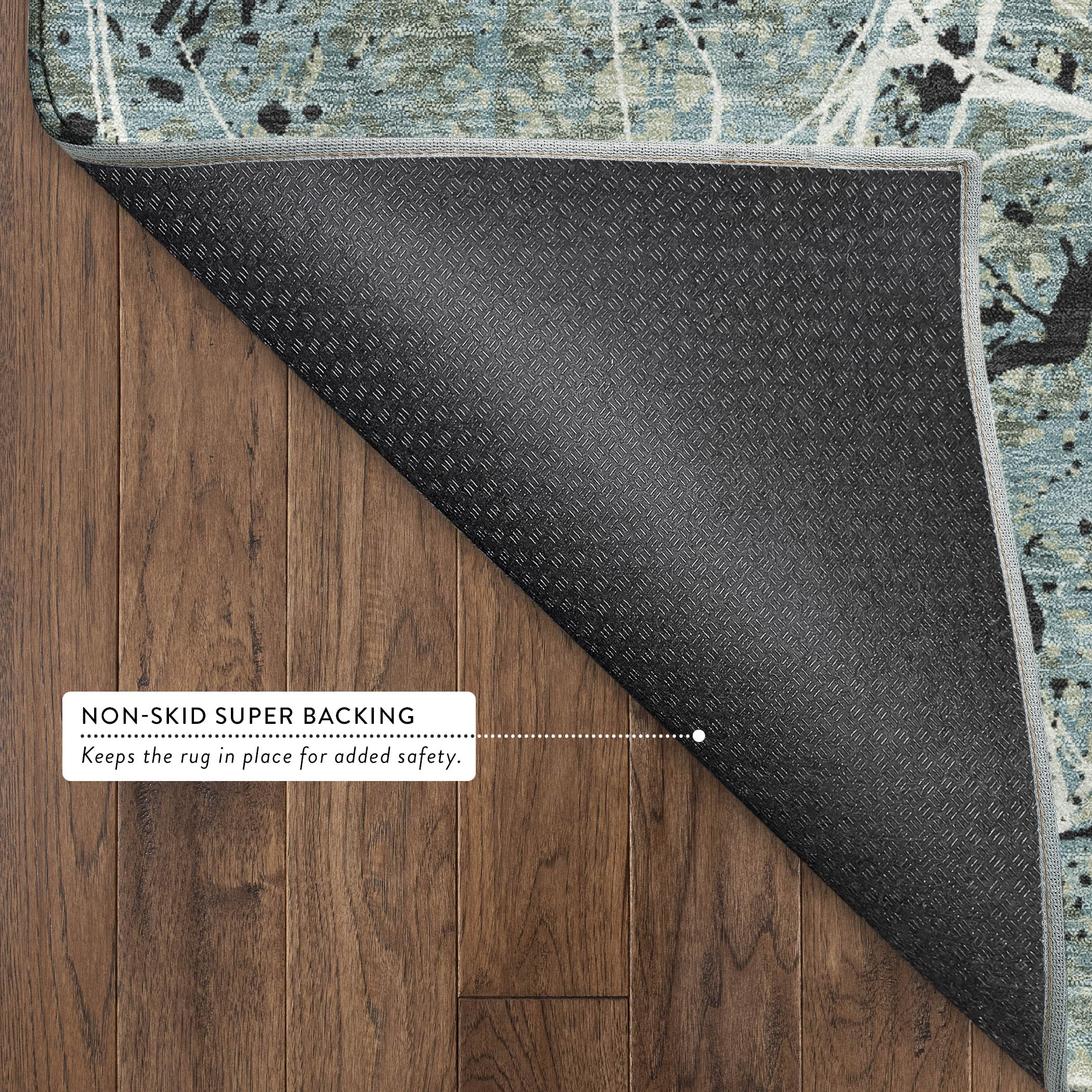 Cusco Machine Washable Traditional Aloe Green Rug 1'8" x 2'6" #shape_Rectangle