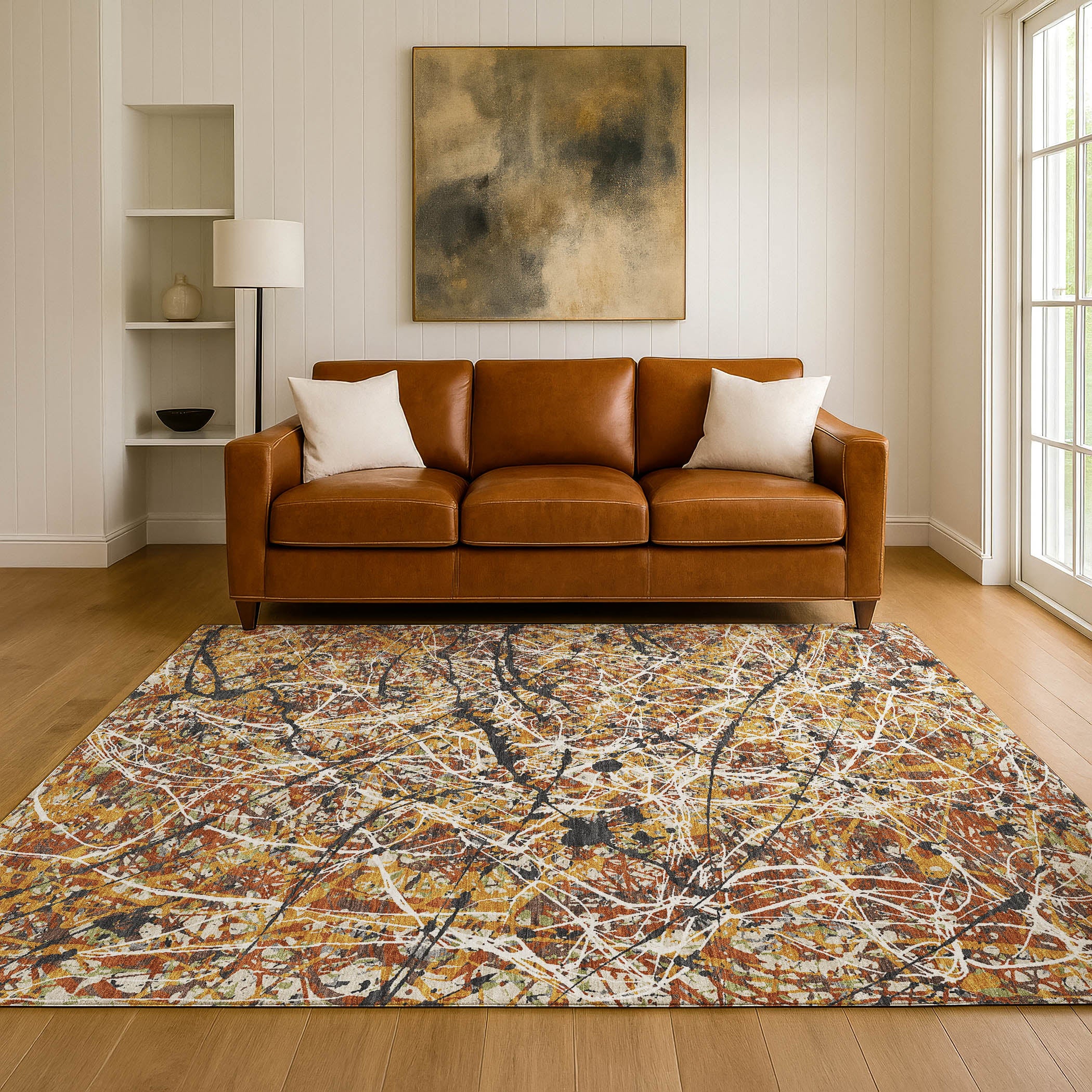 Cusco Machine Washable Traditional Gold Rug 3' x 5' #shape_Rectangle