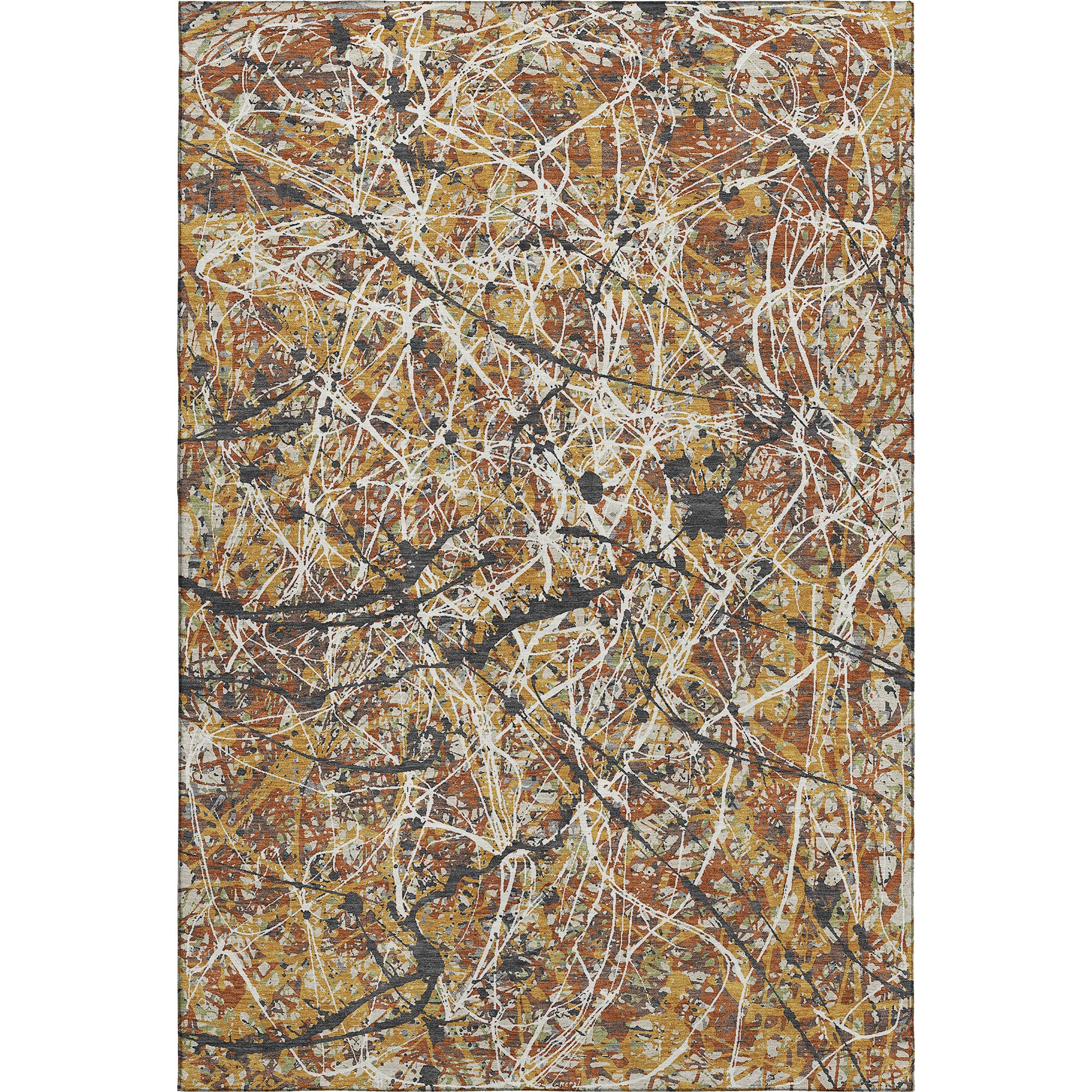 Cusco Machine Washable Traditional Gold Rug 3' x 5' #shape_Rectangle