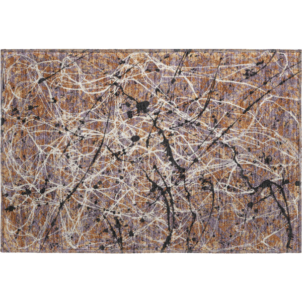 Cusco Machine Washable Traditional Paprika Orange Rug 1'8" x 2'6"