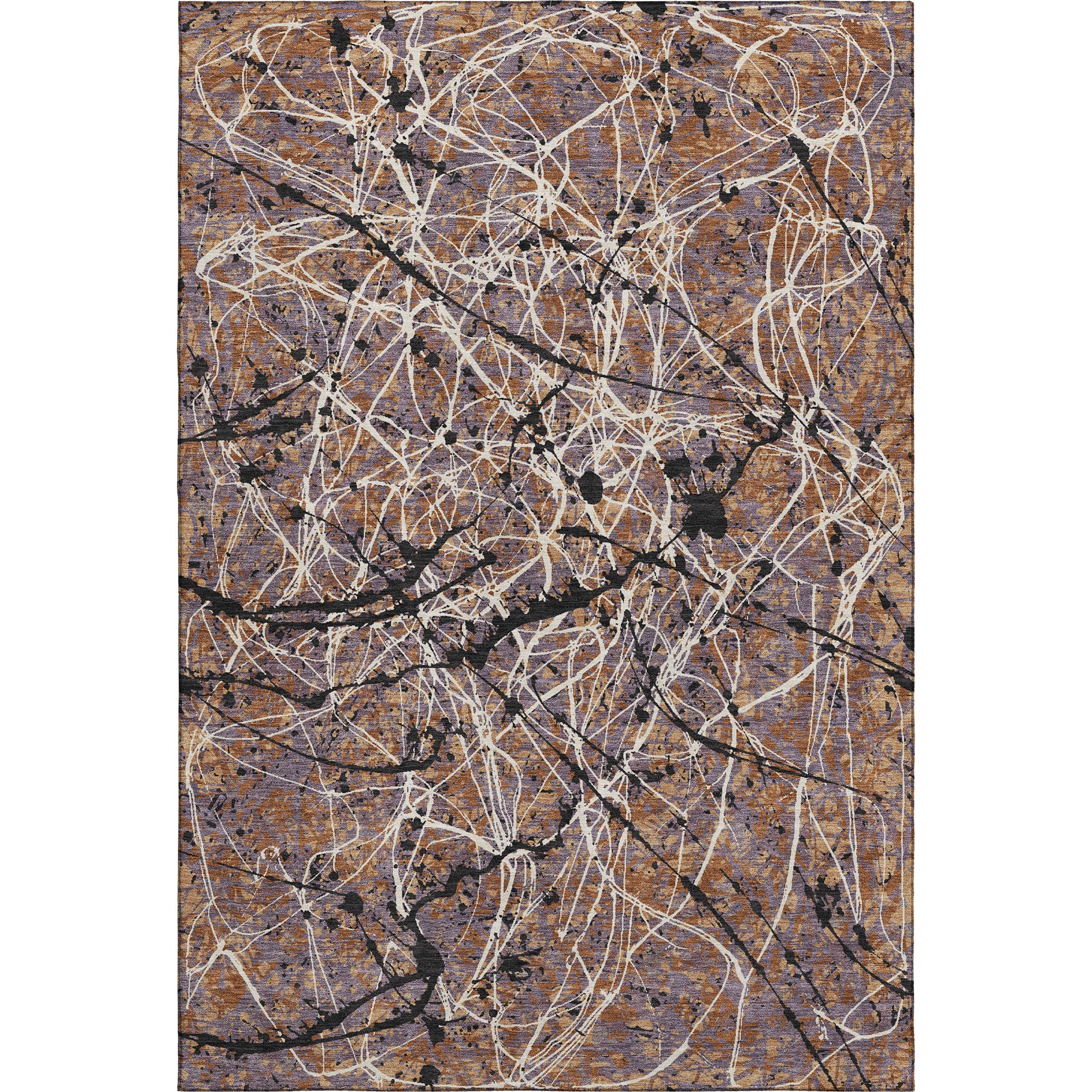 Cusco Machine Washable Traditional Paprika Orange Rug 3' x 5' #shape_Rectangle