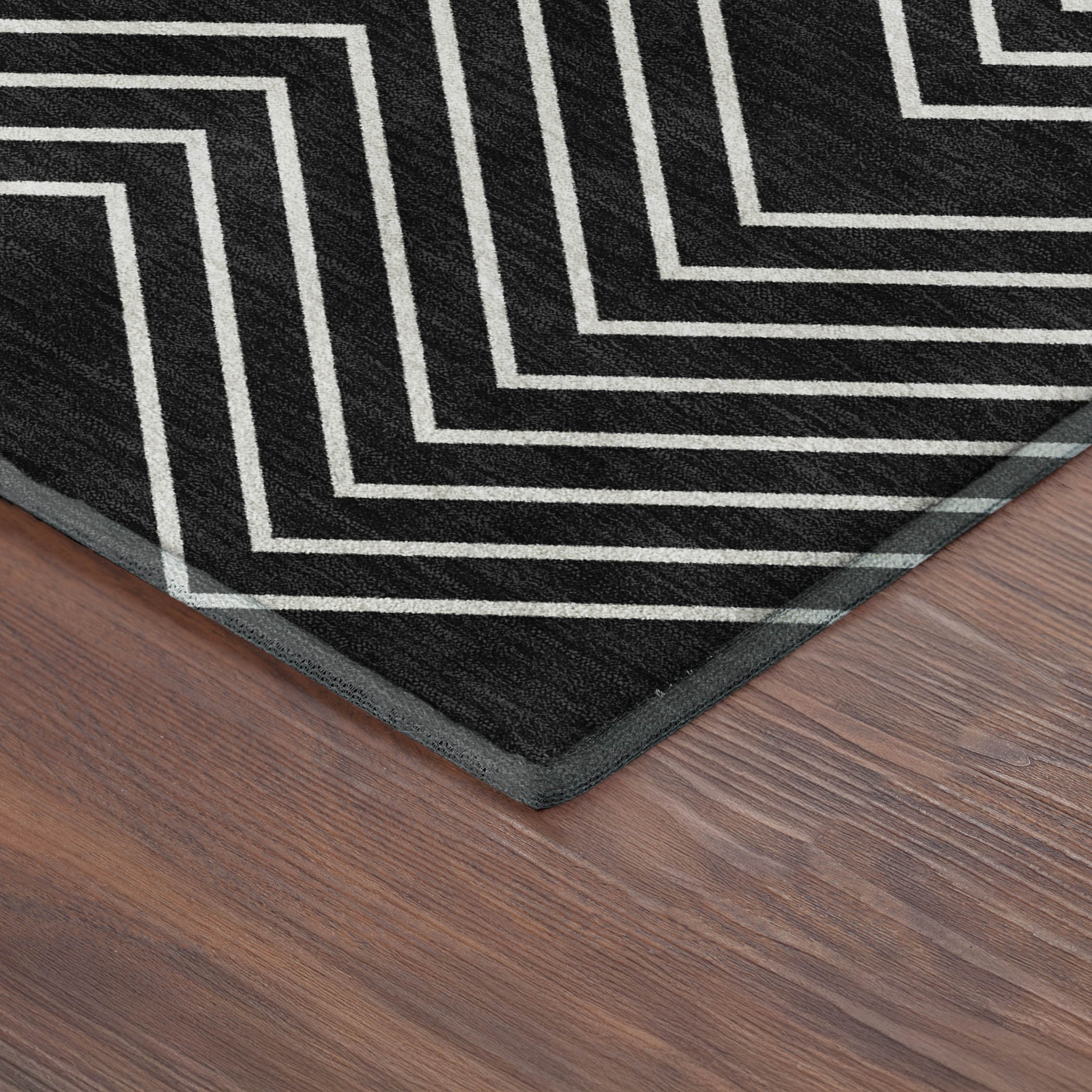 Chiang Mai Machine Washable Traditional Black Rug 1'8" x 2'6" #shape_Rectangle