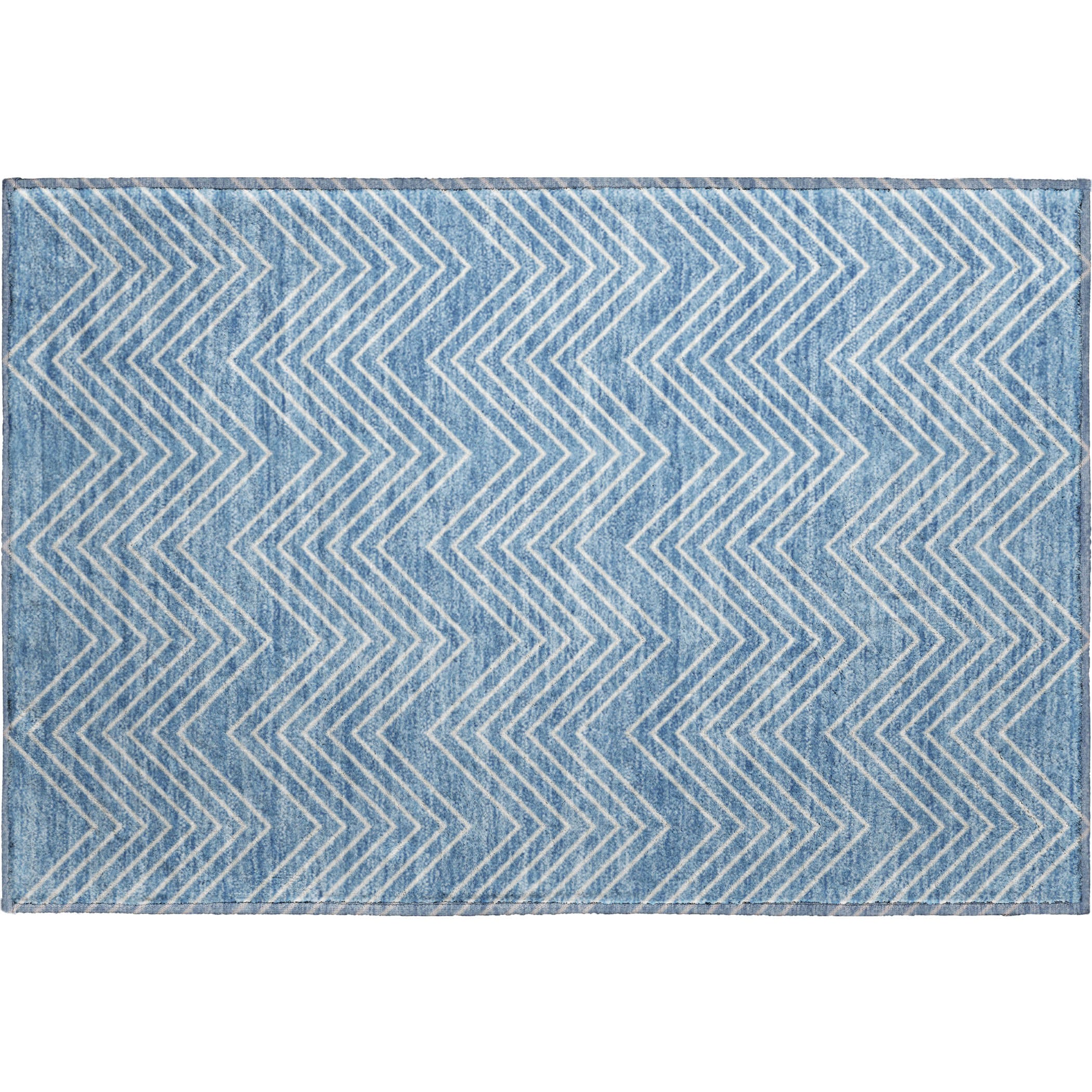 Chiang Mai Machine Washable Traditional Blue Rug 1'8" x 2'6" #shape_Rectangle