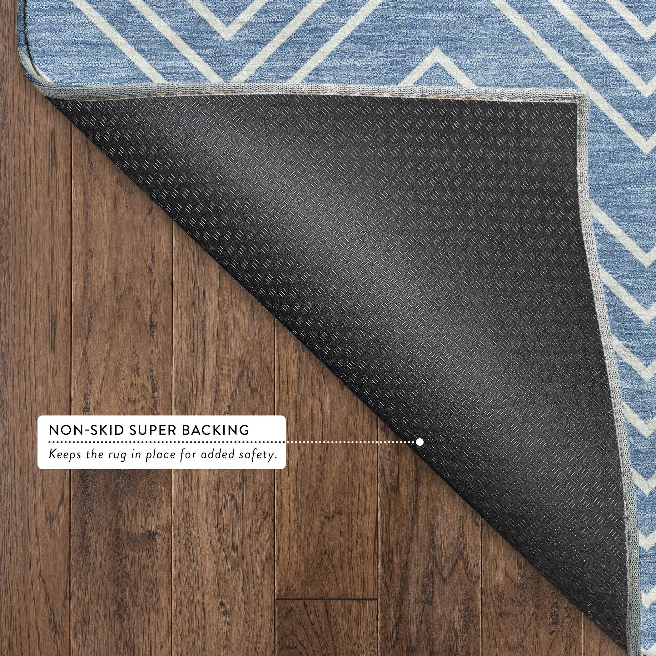 Chiang Mai Machine Washable Traditional Blue Rug 1'8" x 2'6" #shape_Rectangle
