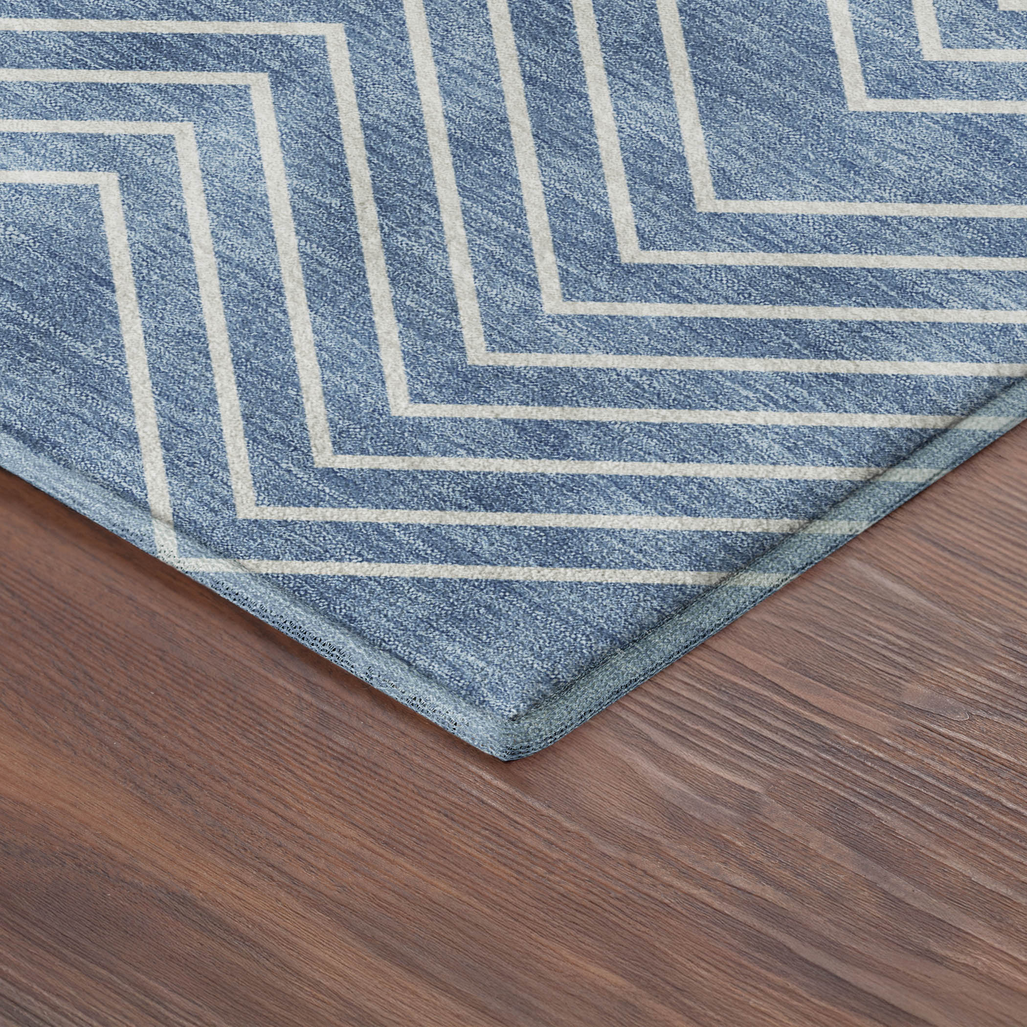 Chiang Mai Machine Washable Traditional Blue Rug 1'8" x 2'6" #shape_Rectangle