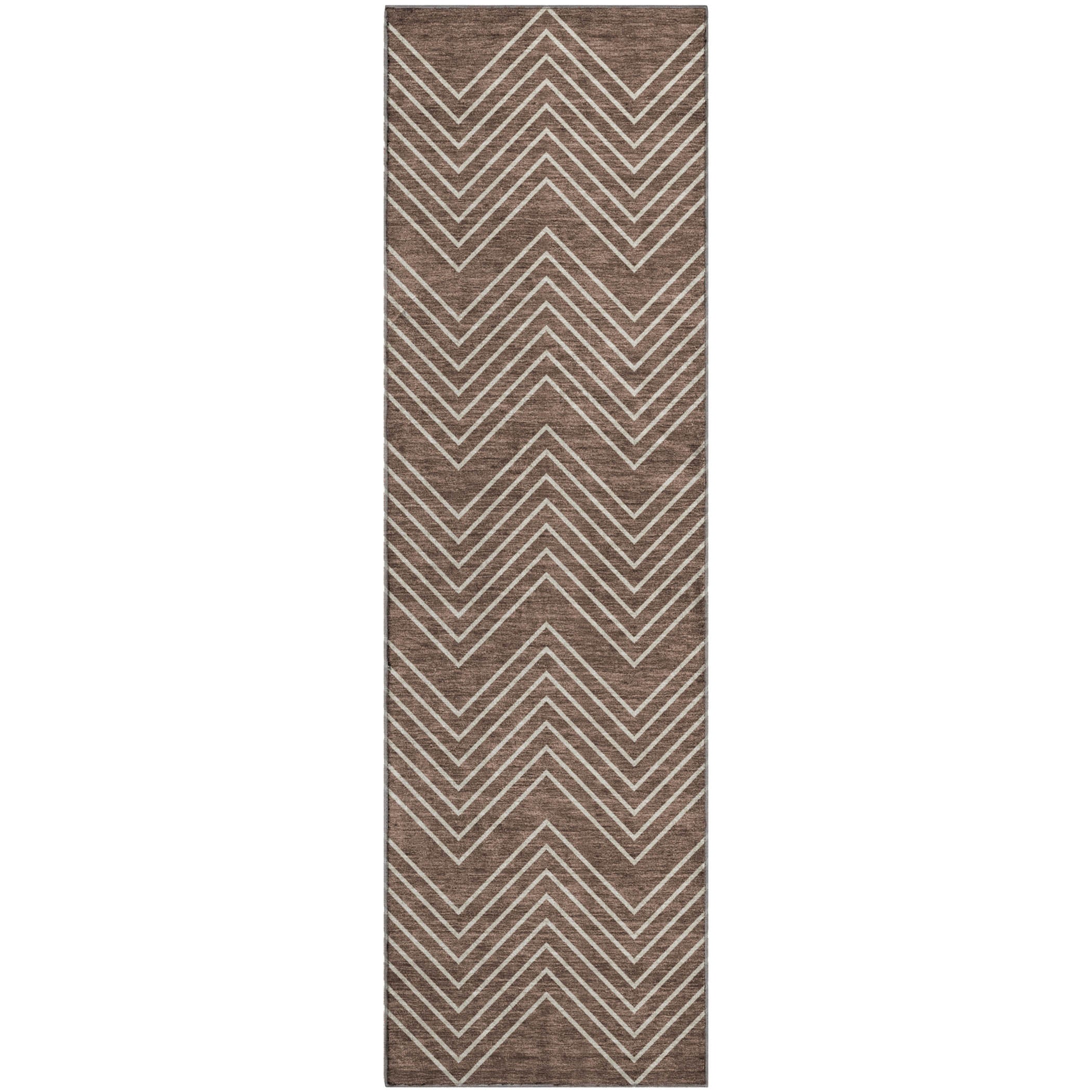 Chiang Mai Machine Washable Traditional Brown Rug 2'3" x 7'6" #shape_Runner
