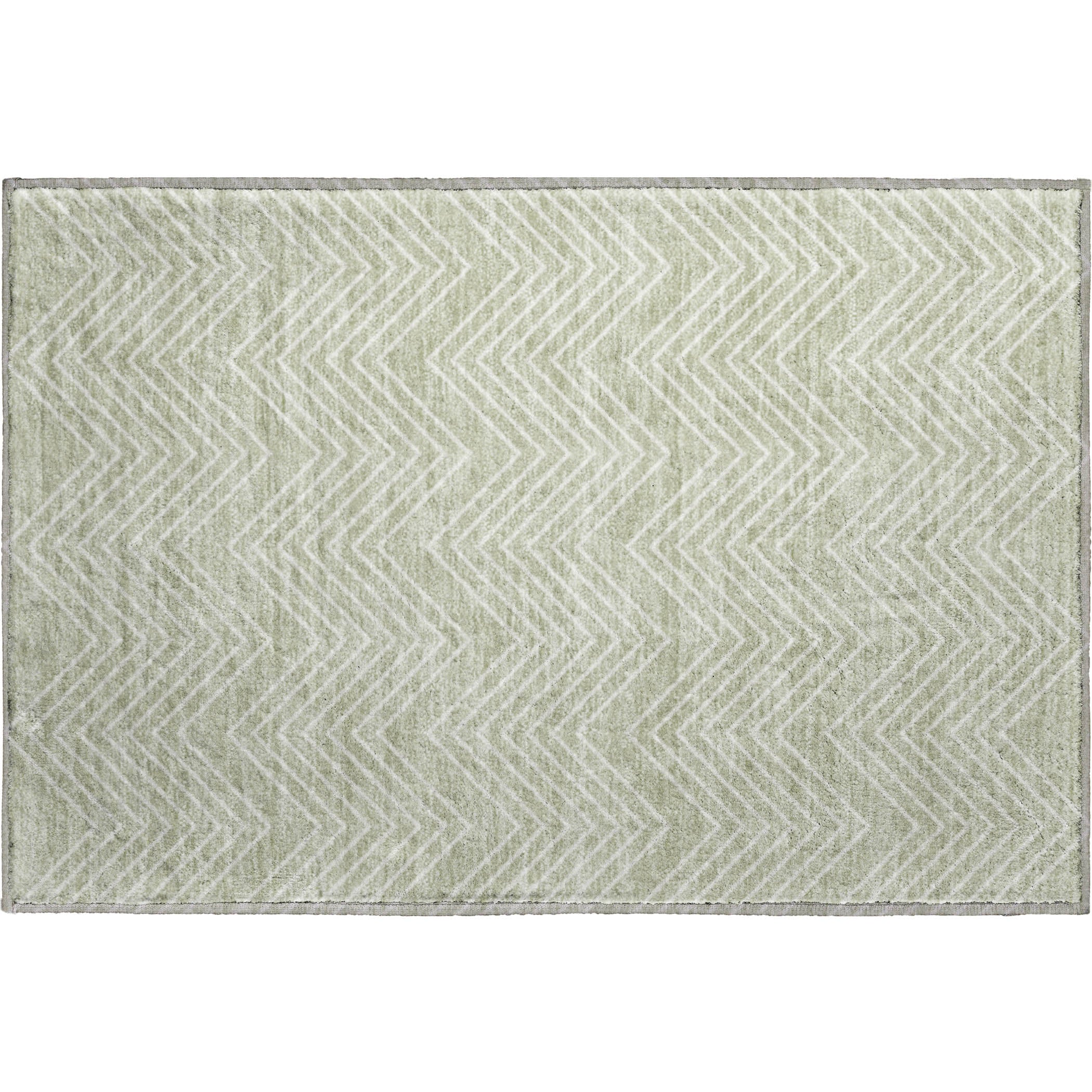 Chiang Mai Machine Washable Traditional Celery Green Rug 1'8" x 2'6" #shape_Rectangle