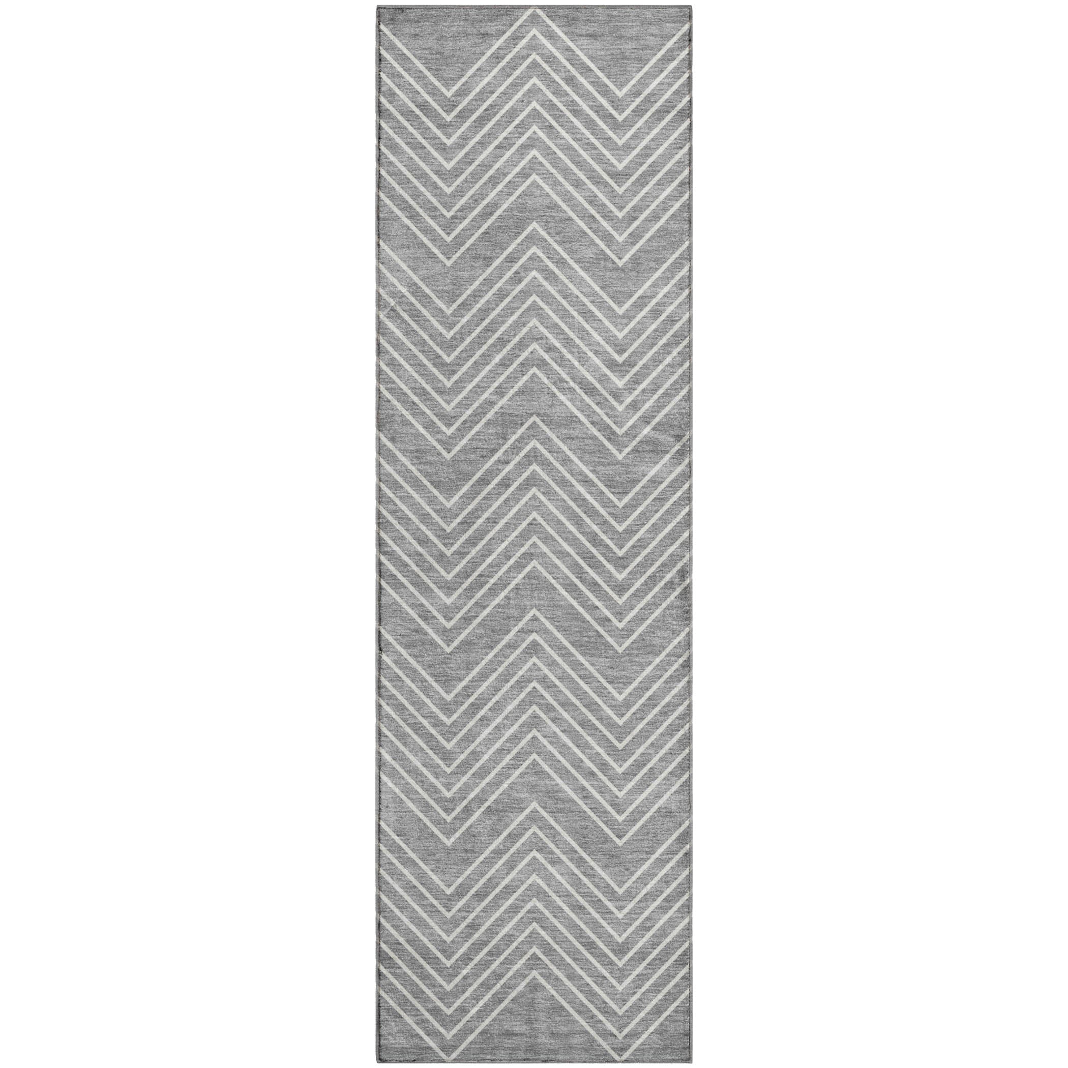 Chiang Mai Machine Washable Transitional Gray Rug 2'3" x 7'6" #shape_Runner