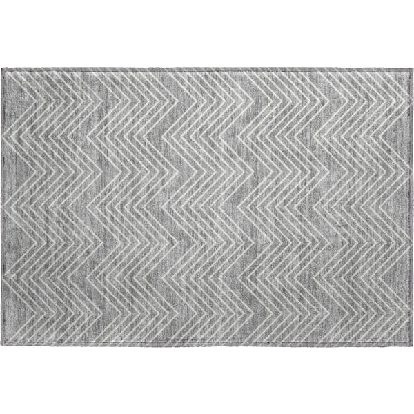 Chiang Mai Machine Washable Transitional Gray Rug 1'8" x 2'6"
