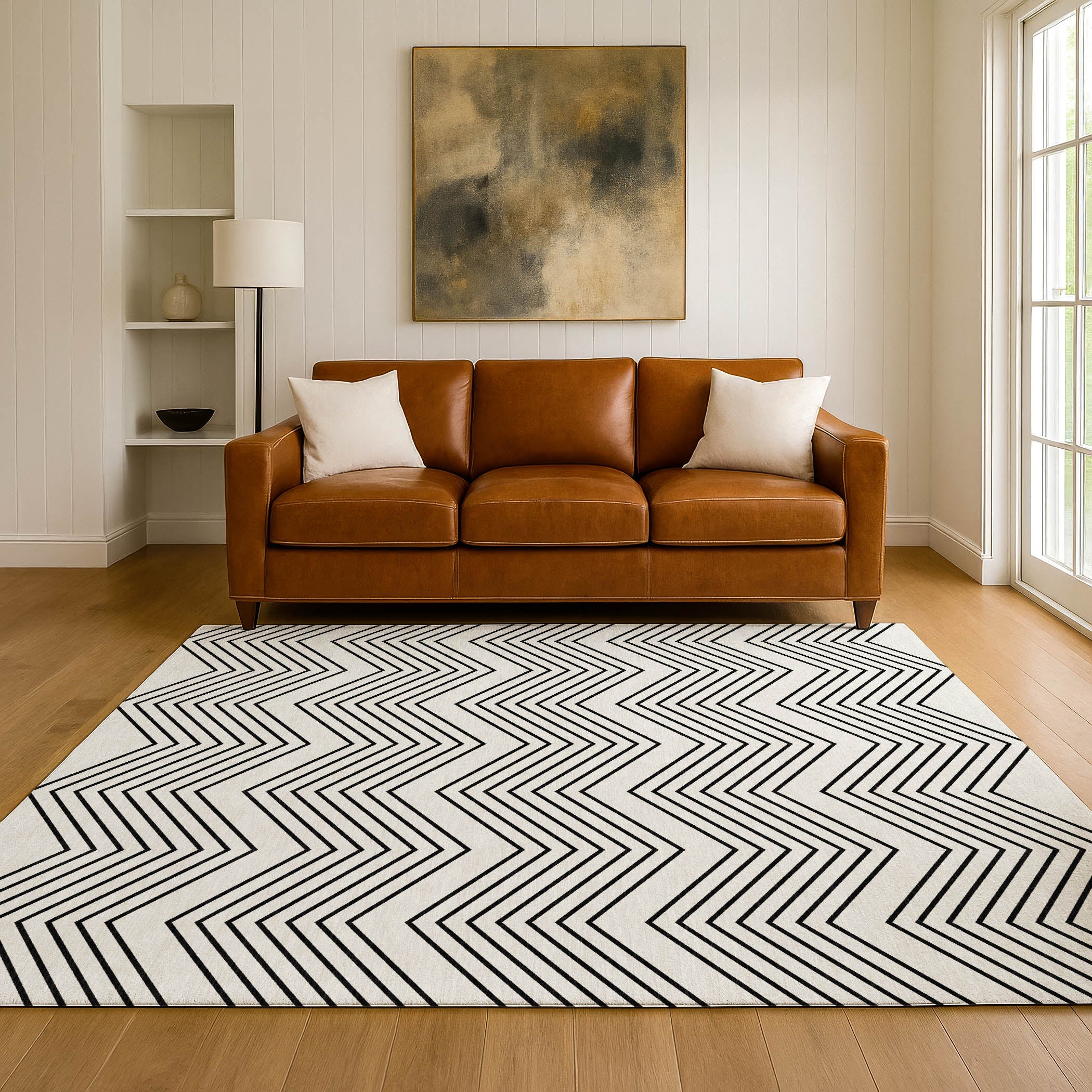 Chiang Mai Machine Washable Transitional Ivory Rug 3' x 5' #shape_Rectangle
