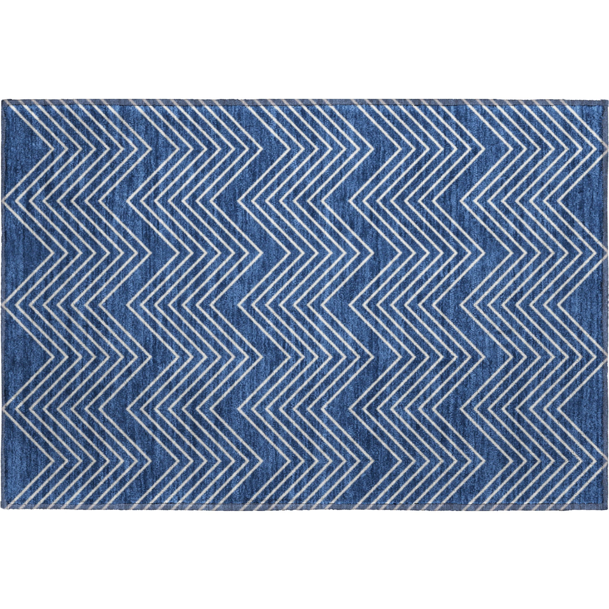 Chiang Mai Machine Washable Transitional Navy Blue Rug 1'8" x 2'6" #shape_Rectangle