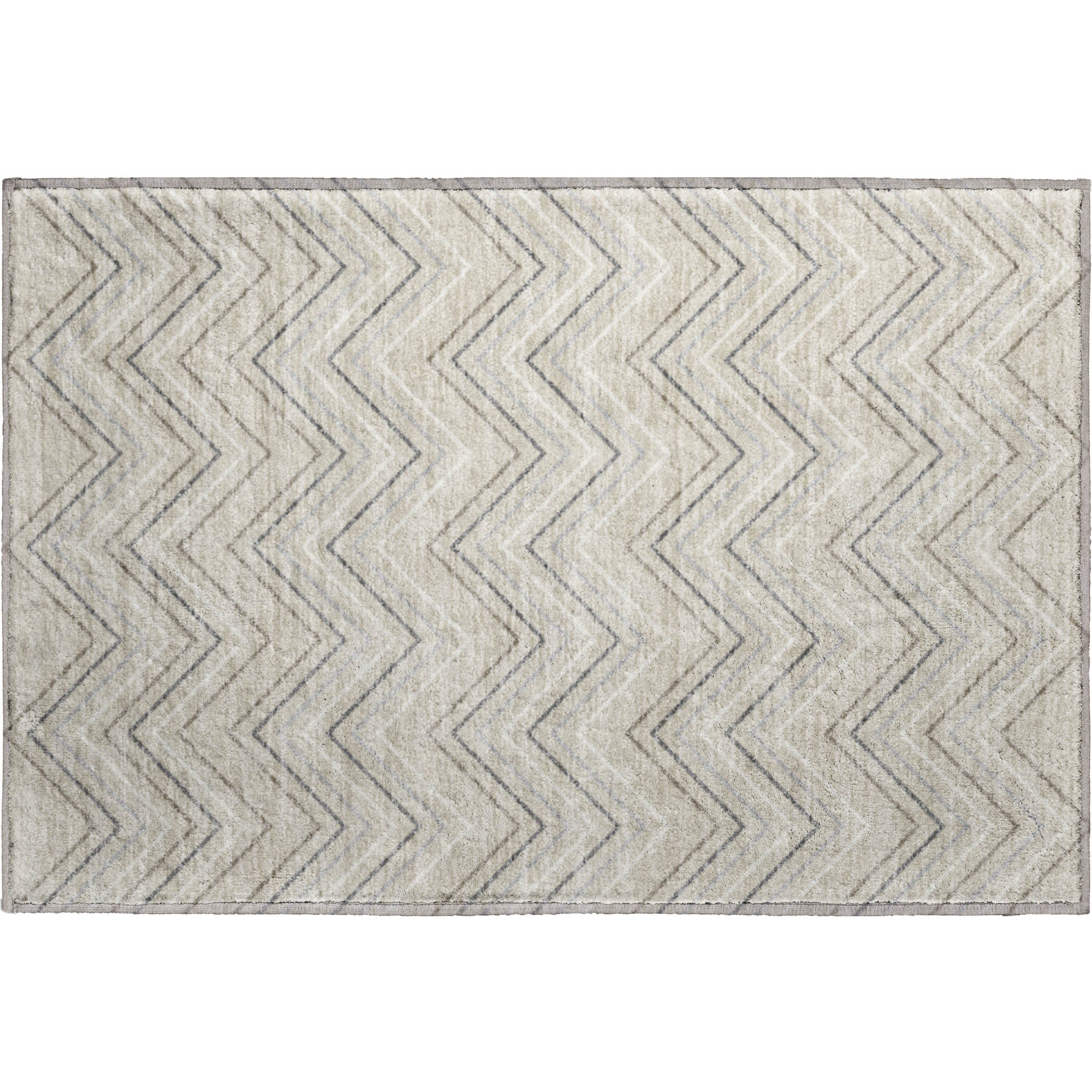 Mostar Machine Washable Transitional Beige Brown Rug 1'8" x 2'6" #shape_Rectangle