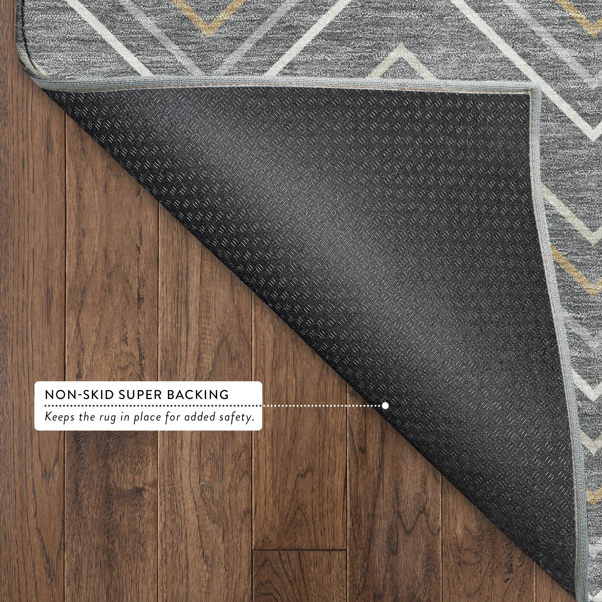 Mostar Machine Washable Transitional Gray Rug 1'8" x 2'6" #shape_Rectangle