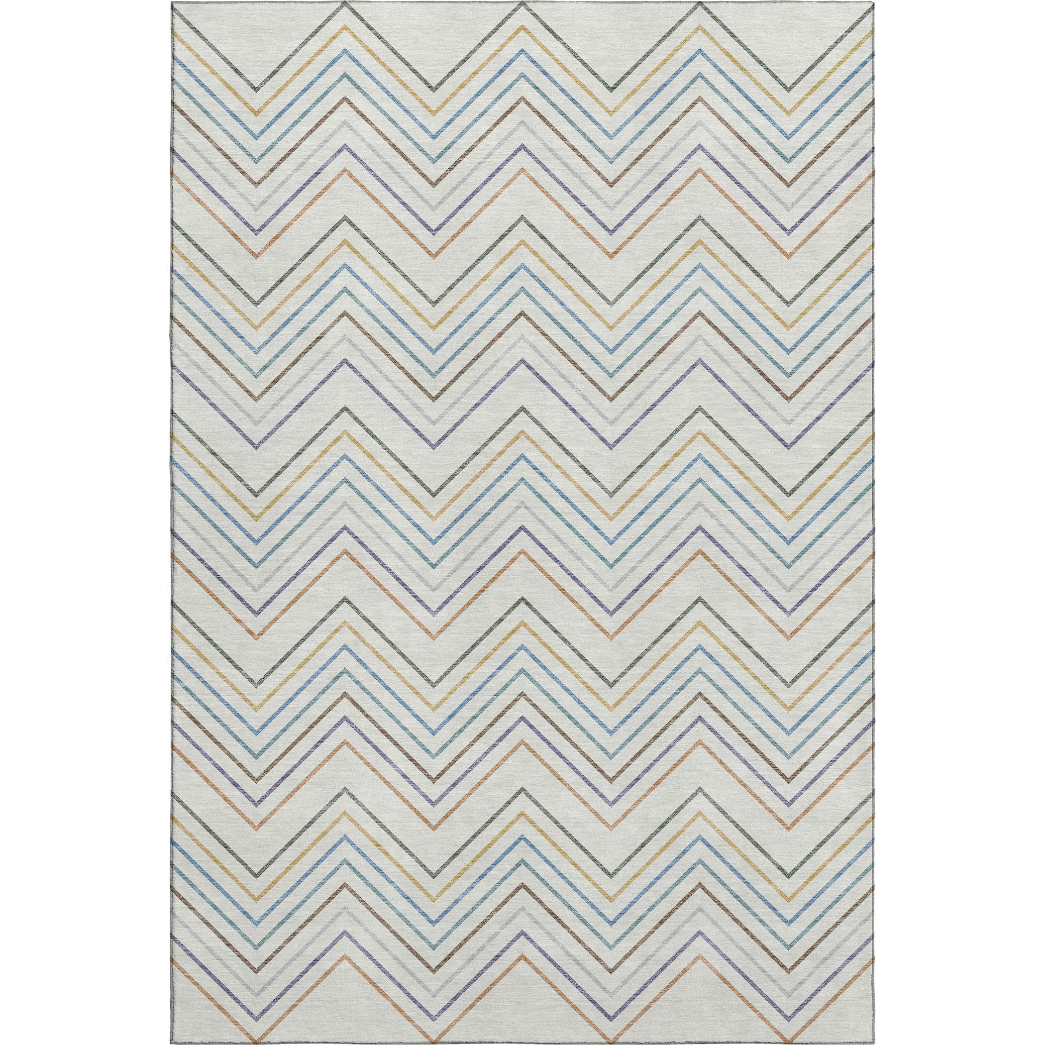 Santorini Machine Washable Transitional Seaside Multi Rug 3' x 5' #shape_Rectangle