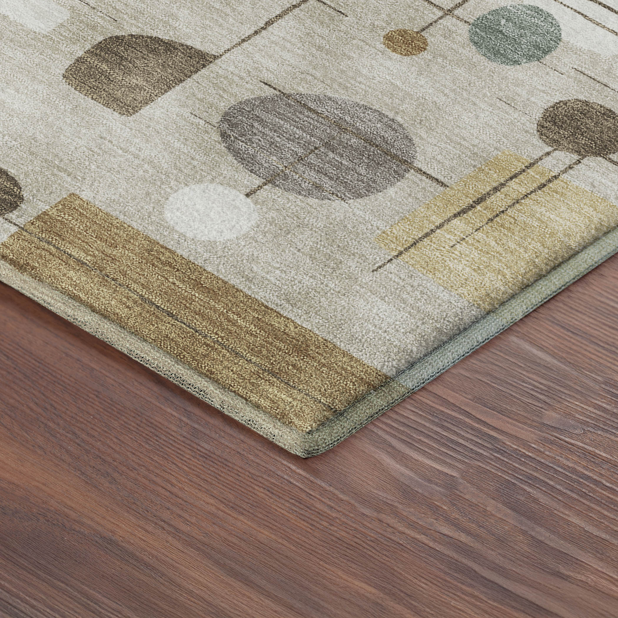 Sarajevo Machine Washable Transitional Beige Brown Rug 1'8" x 2'6" #shape_Rectangle