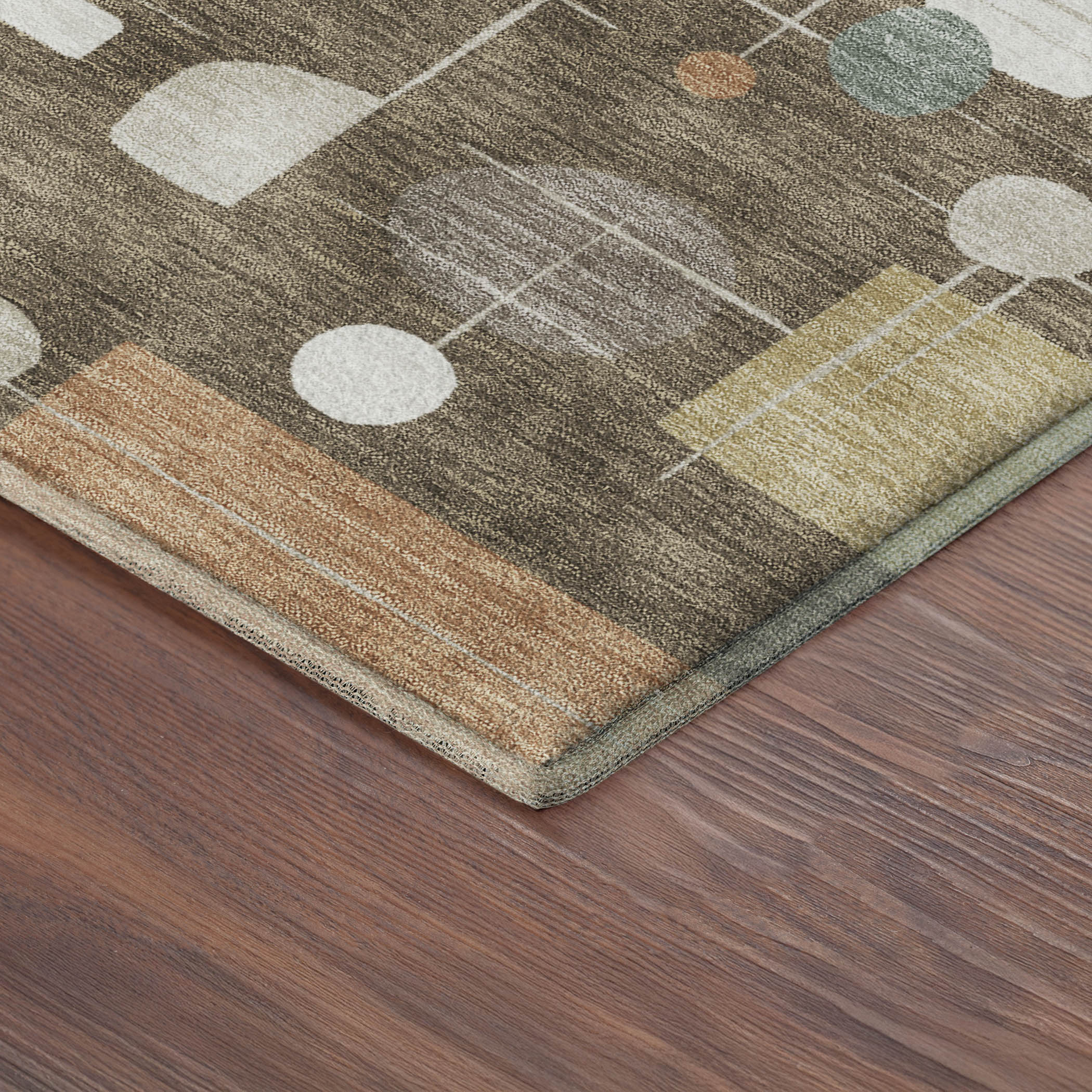 Sarajevo Machine Washable Transitional Chocolate Brown Rug 1'8" x 2'6" #shape_Rectangle