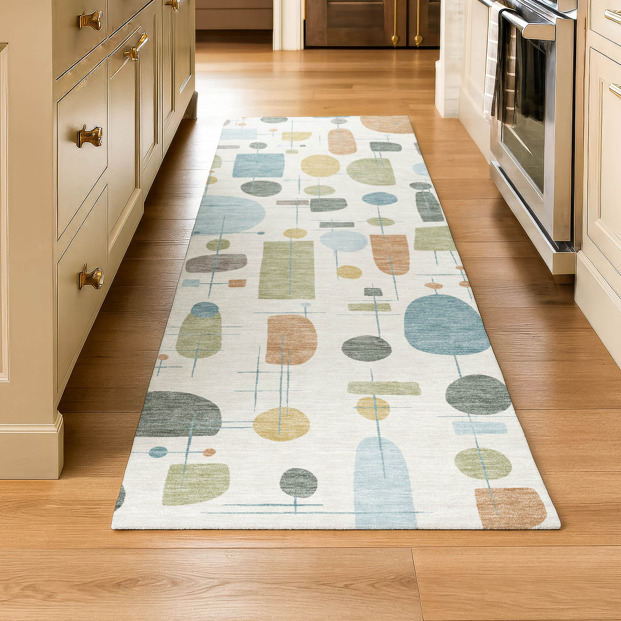 Sarajevo Machine Washable Transitional Ivory Rug 2'3" x 7'6" #shape_Runner