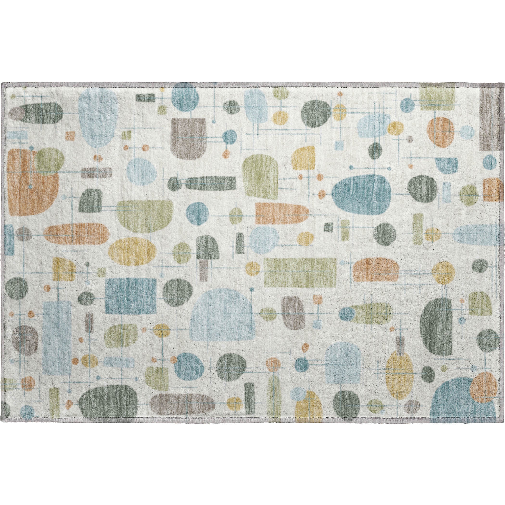 Sarajevo Machine Washable Transitional Ivory Rug 1'8" x 2'6" #shape_Rectangle