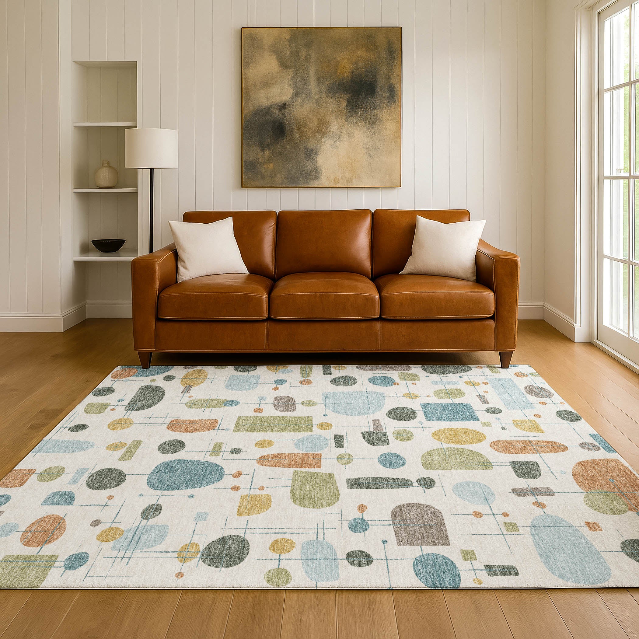 Sarajevo Machine Washable Transitional Ivory Rug 3' x 5' #shape_Rectangle
