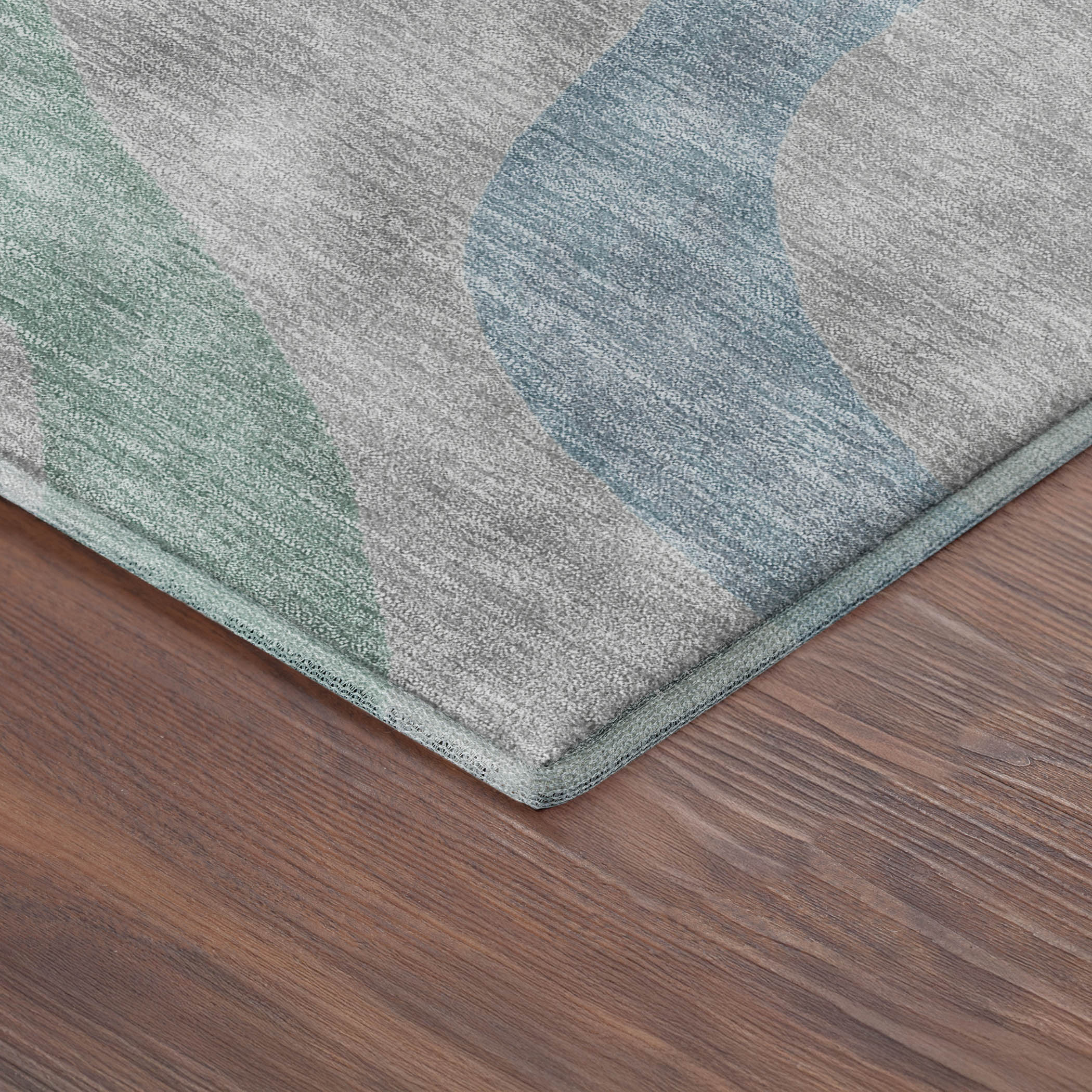 Queenstown Machine Washable Transitional Gray Rug 1'8" x 2'6" #shape_Rectangle