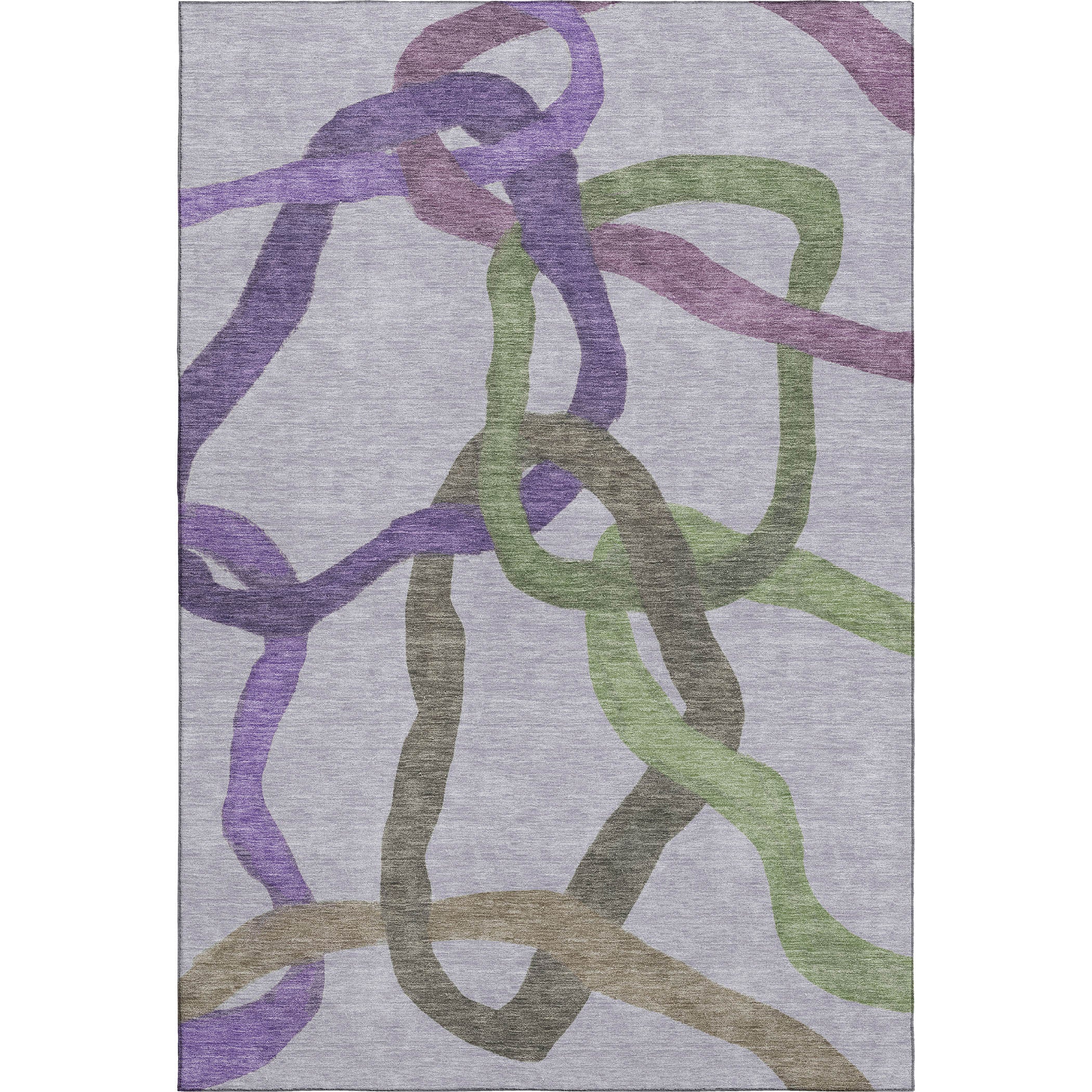 Queenstown Machine Washable Transitional Lavender Purple Rug 3' x 5' #shape_Rectangle