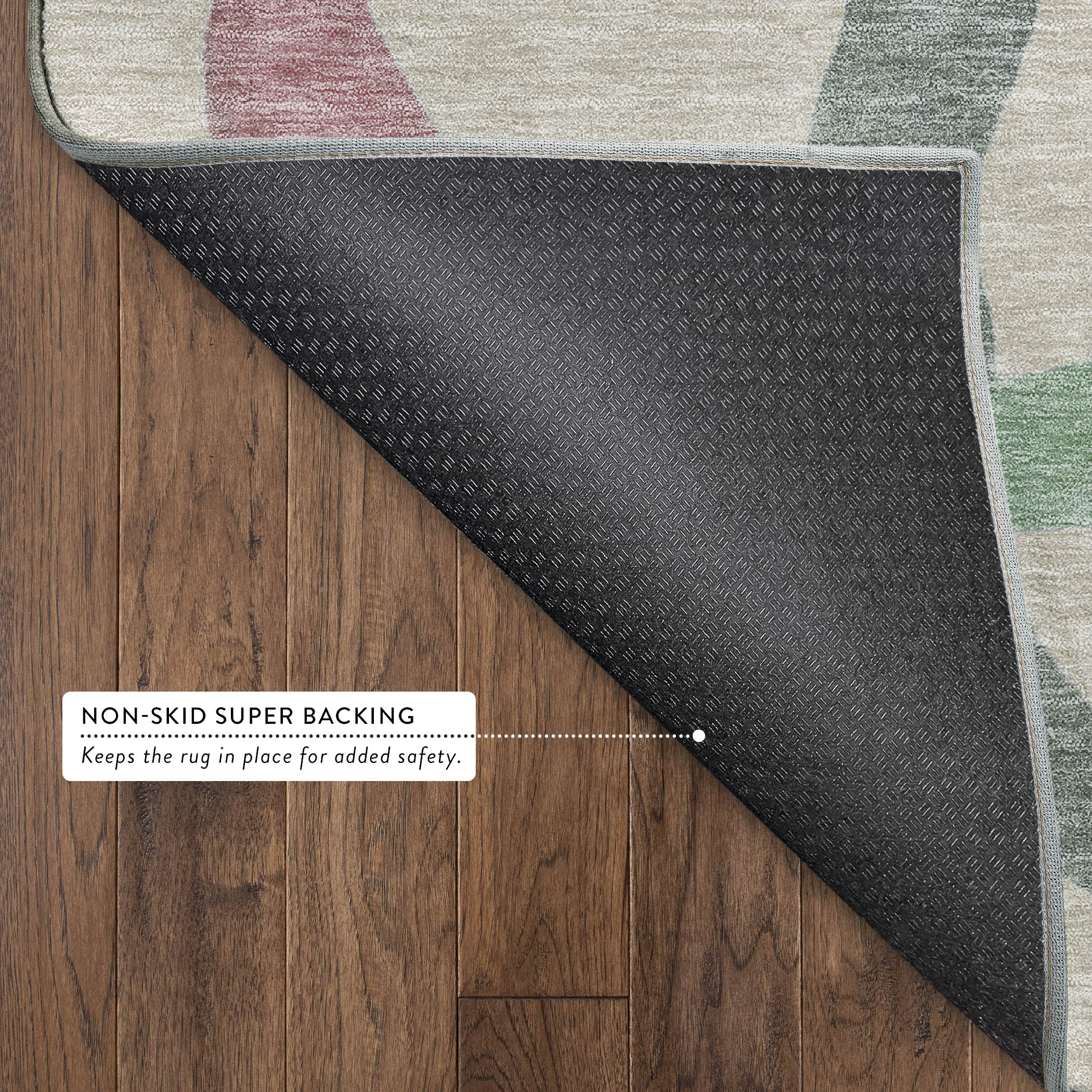 Queenstown Machine Washable Transitional Tan Brown Rug 1'8" x 2'6" #shape_Rectangle